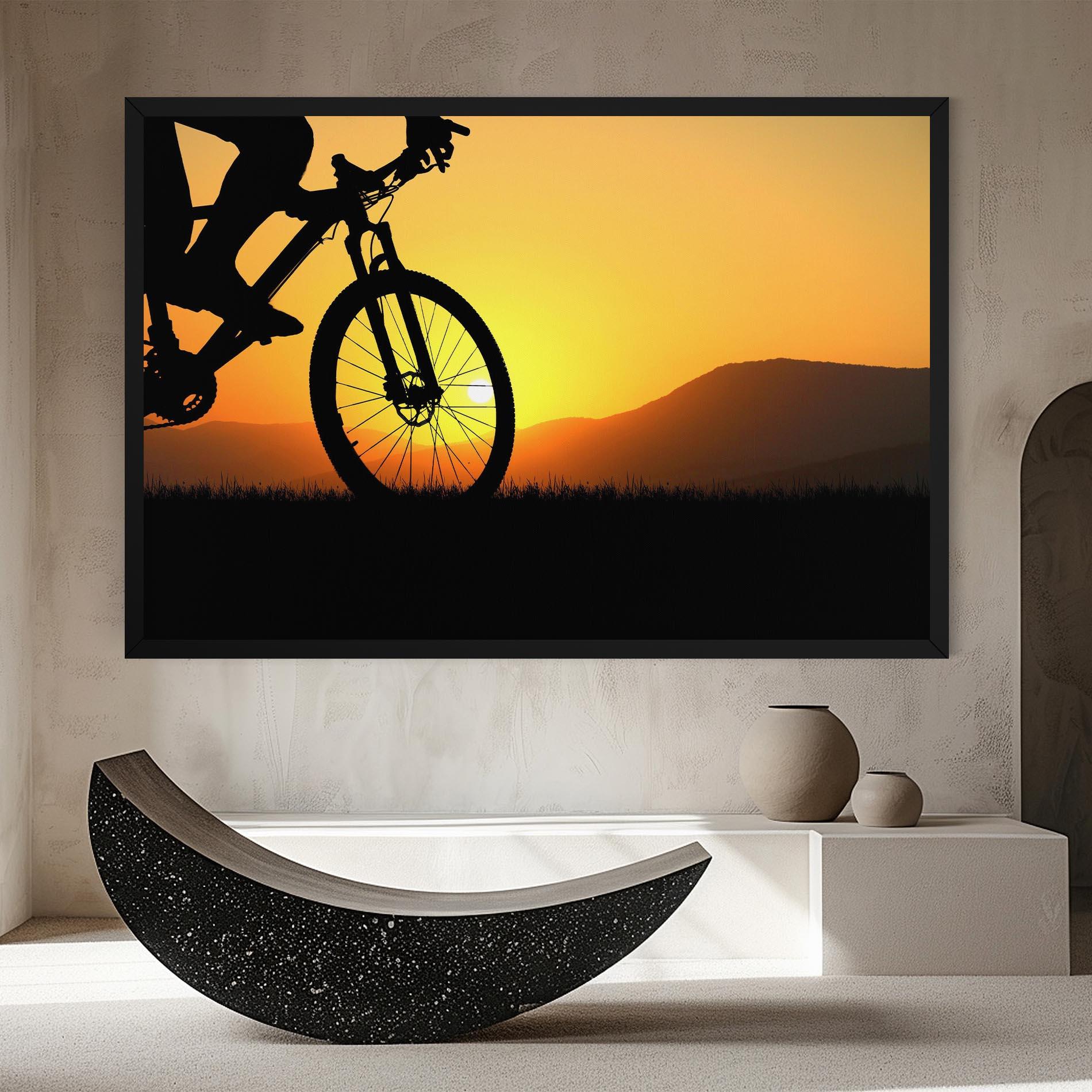 Leinwandbild Mtb Silhouette View mockup 8