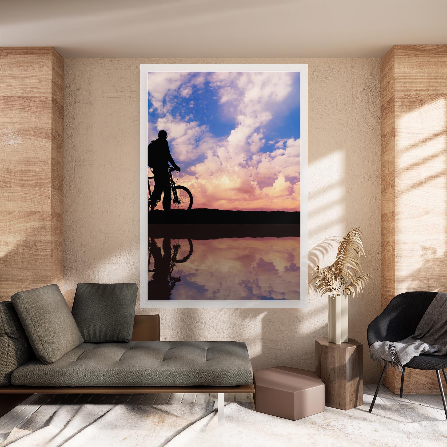 Leinwandbild Bike Sunset mockup 8