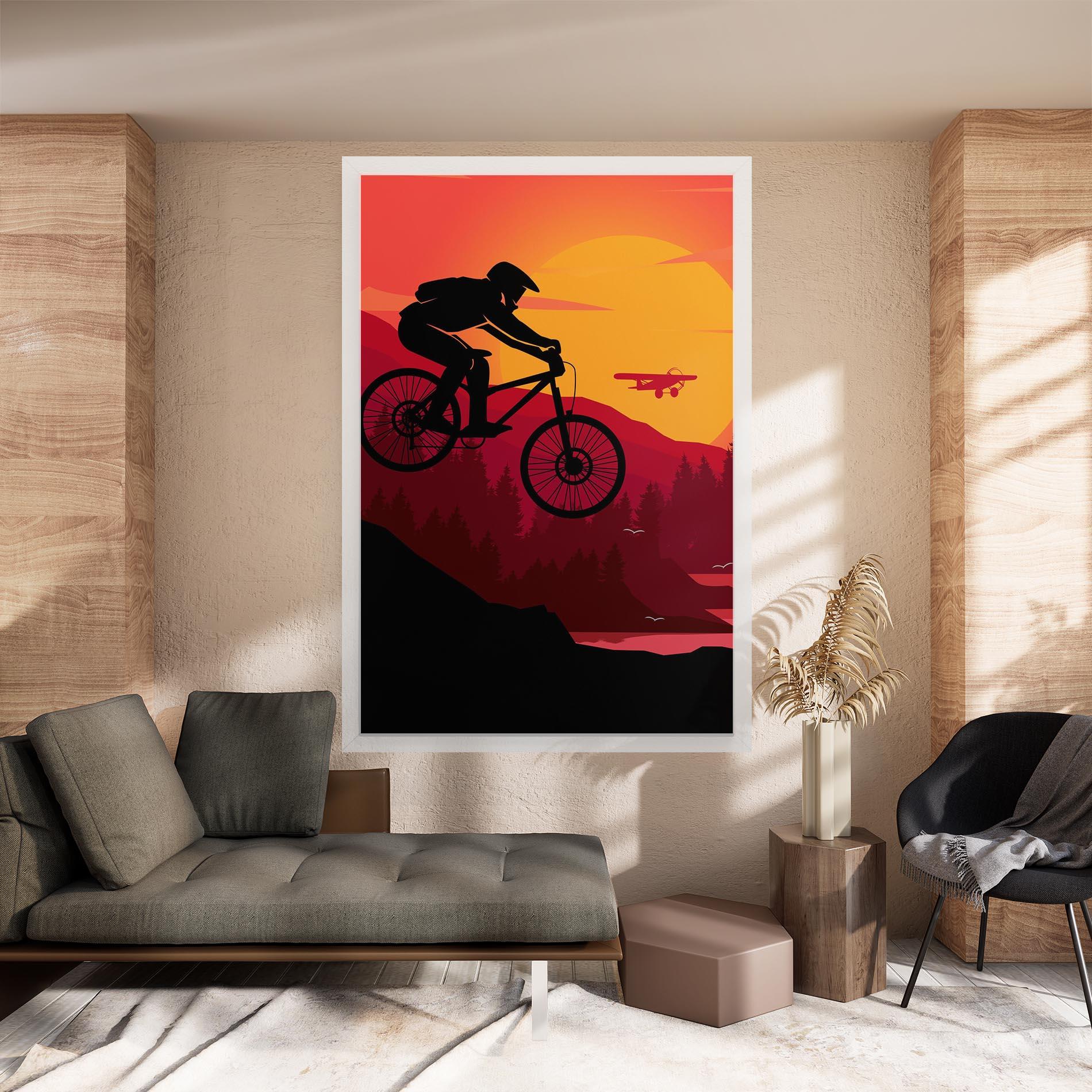 Leinwandbild Mountain Bike Sunset mockup 8