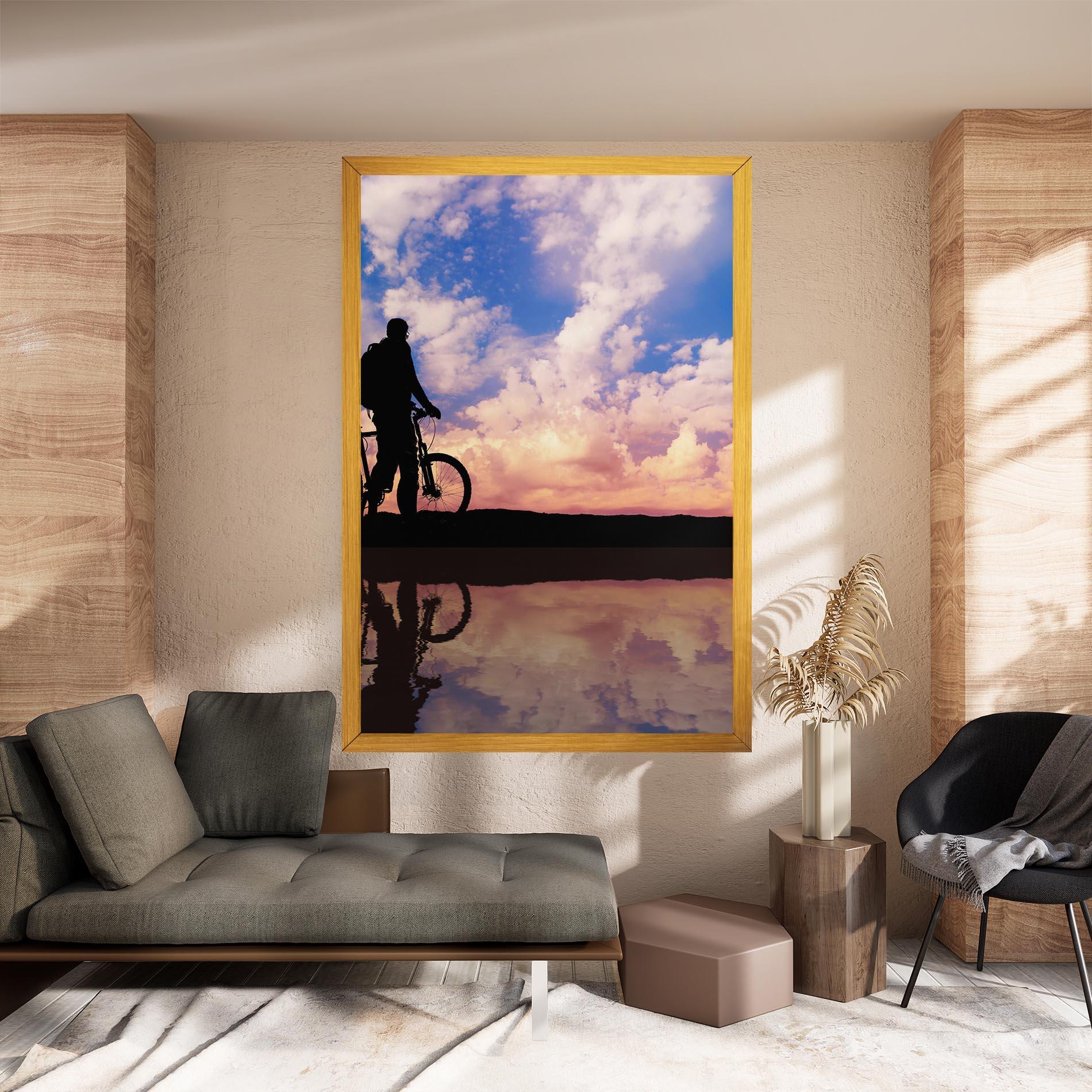 Leinwandbild Bike Sunset mockup 8