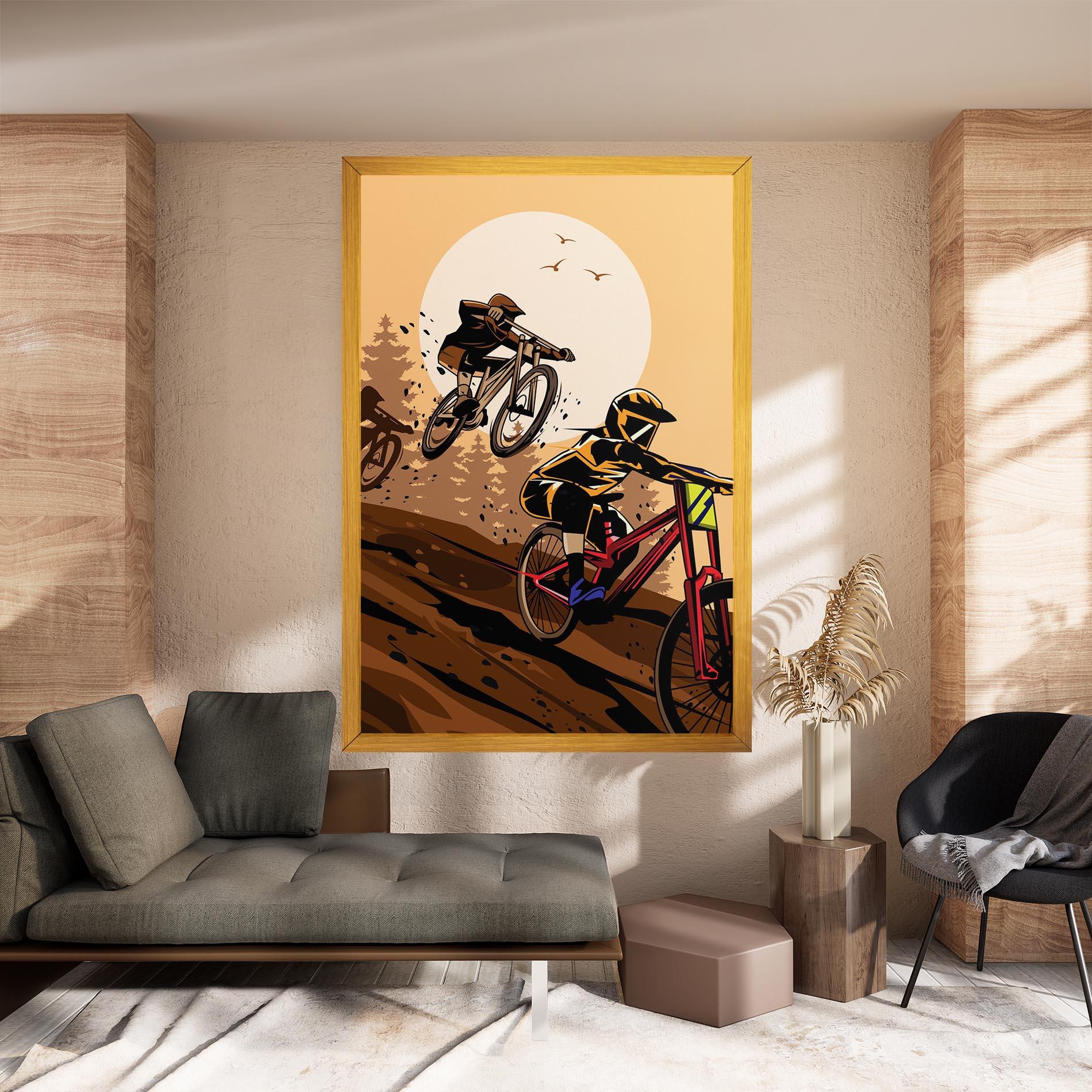 Leinwandbild Downhill Bike mockup 8