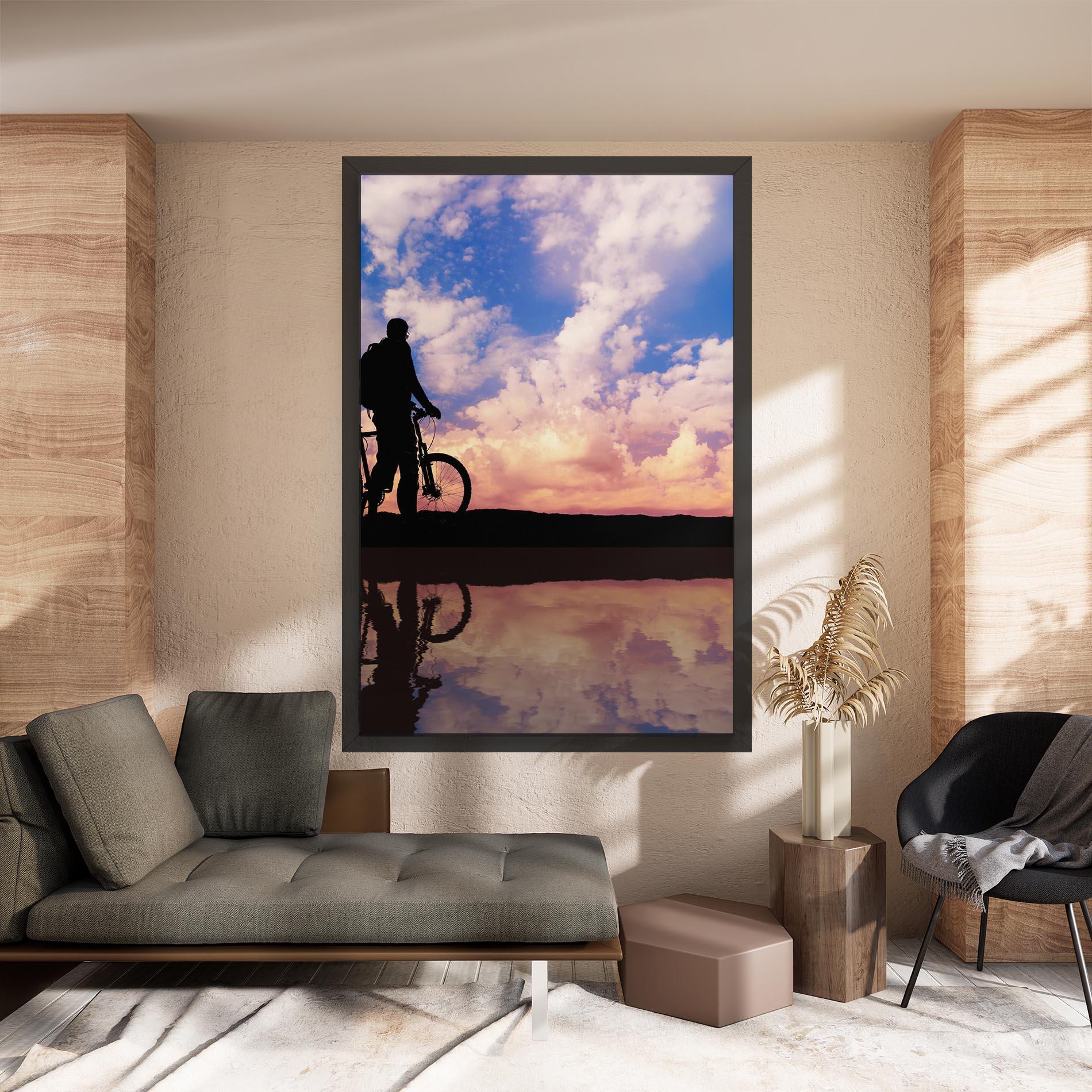 Leinwandbild Bike Sunset mockup 8