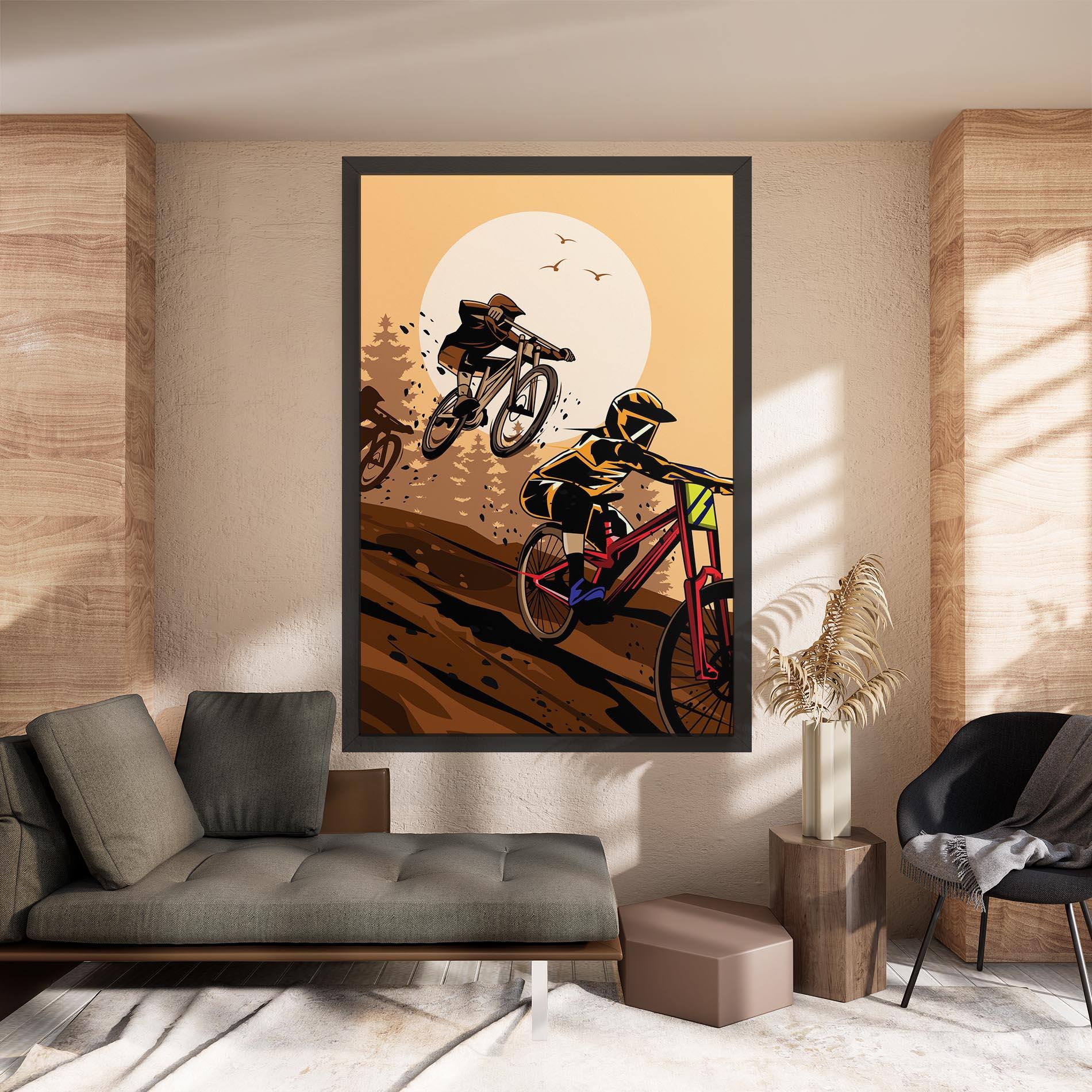 Leinwandbild Downhill Bike mockup 8