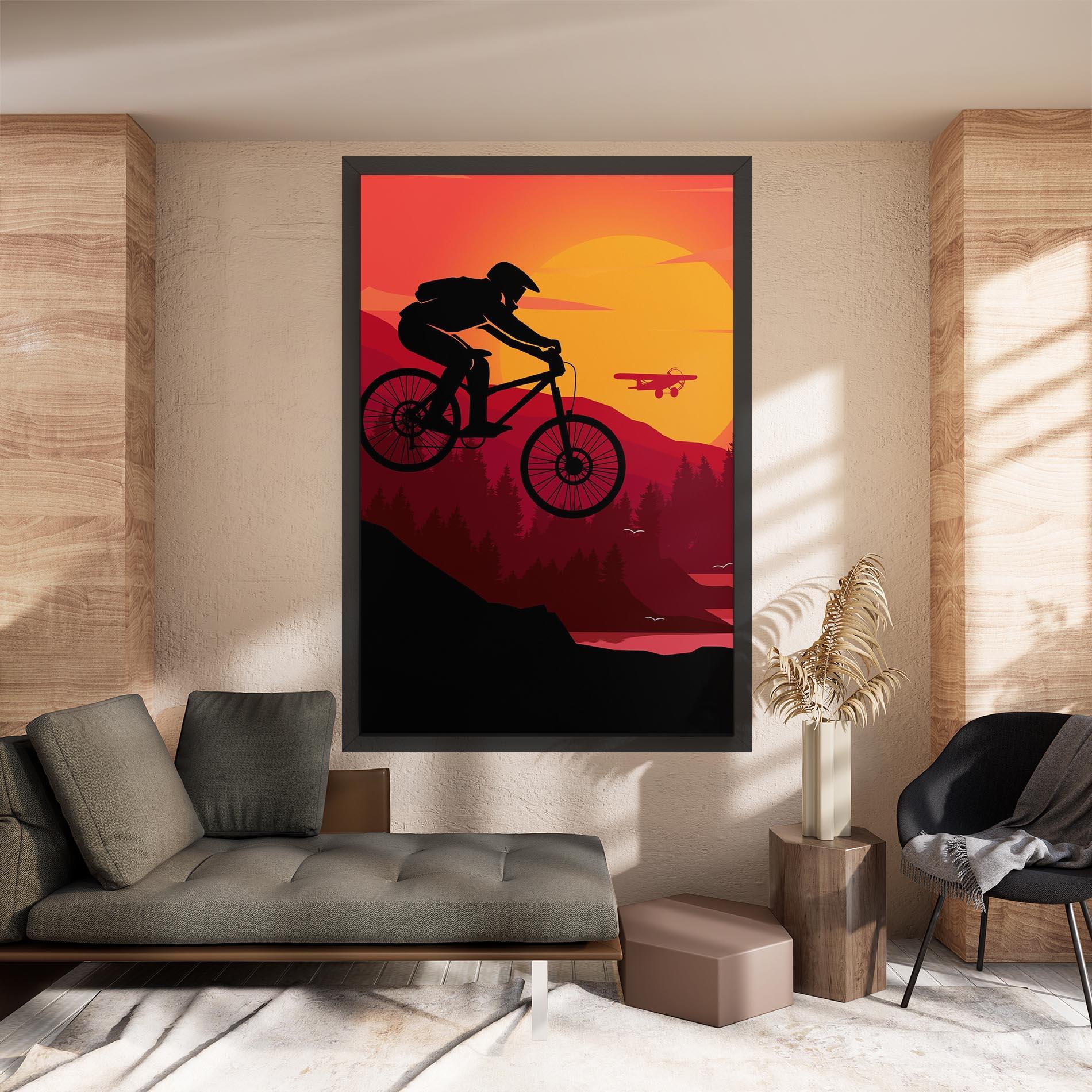 Leinwandbild Mountain Bike Sunset mockup 8