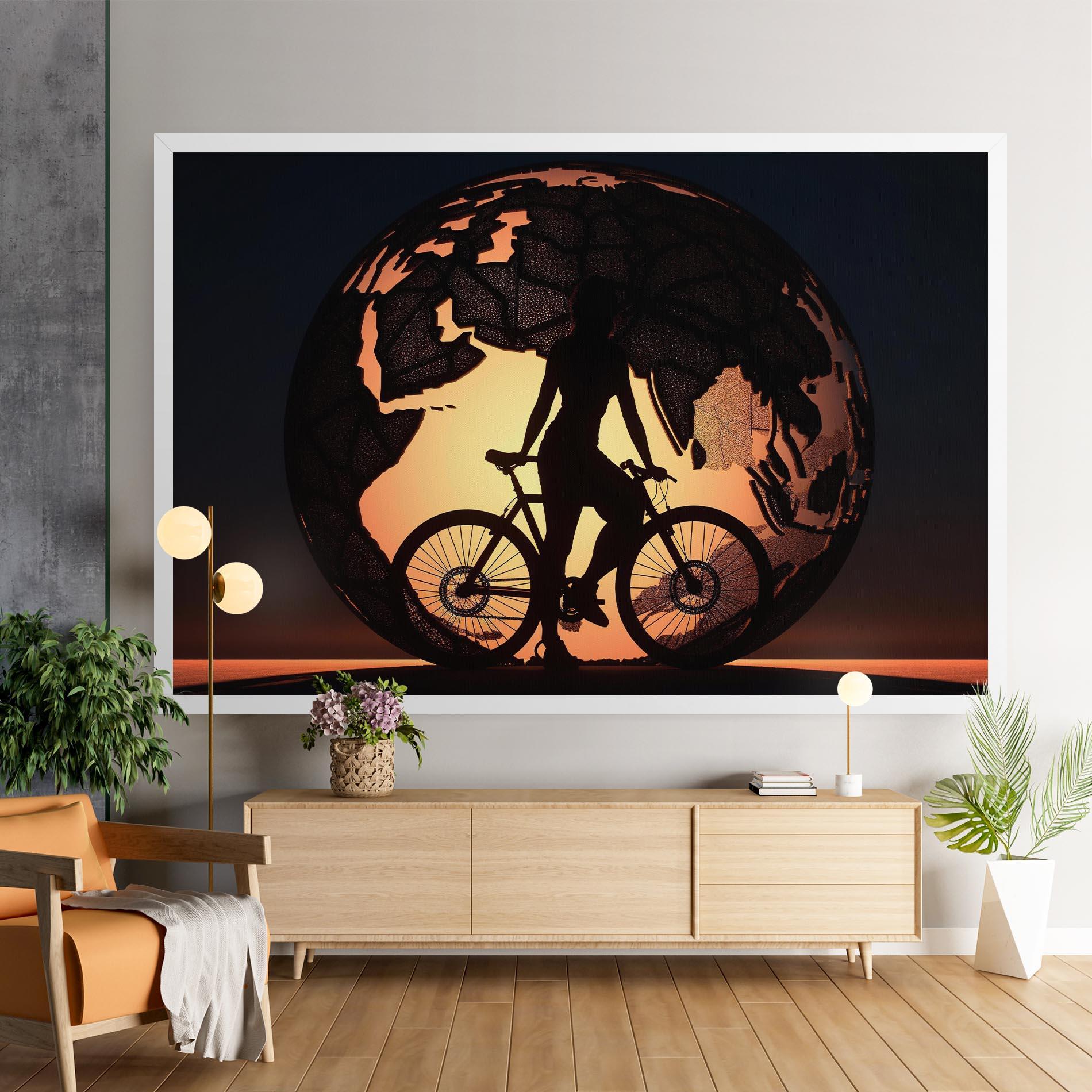 Leinwandbild Globe Riding World mockup 9
