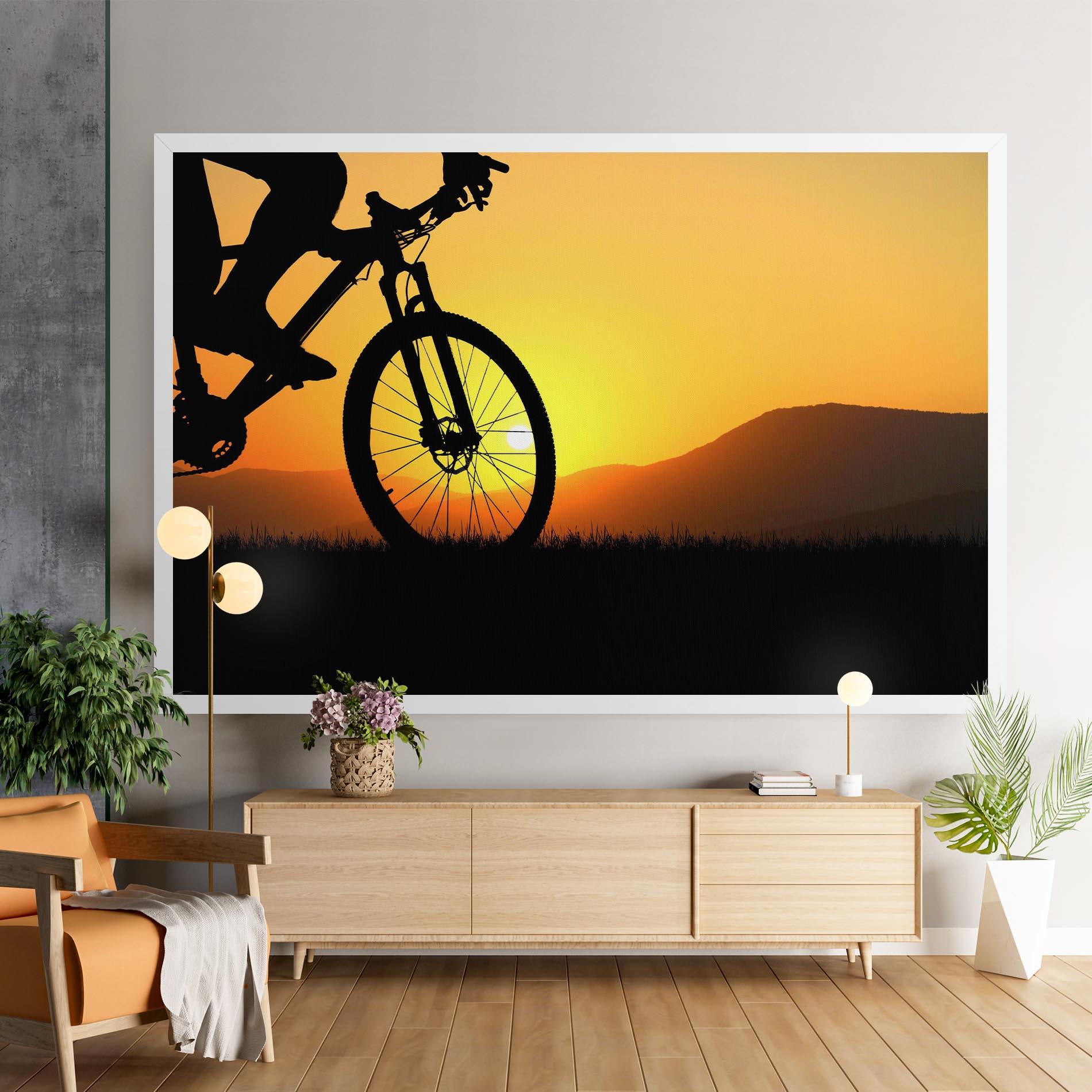 Leinwandbild Mtb Silhouette View mockup 9