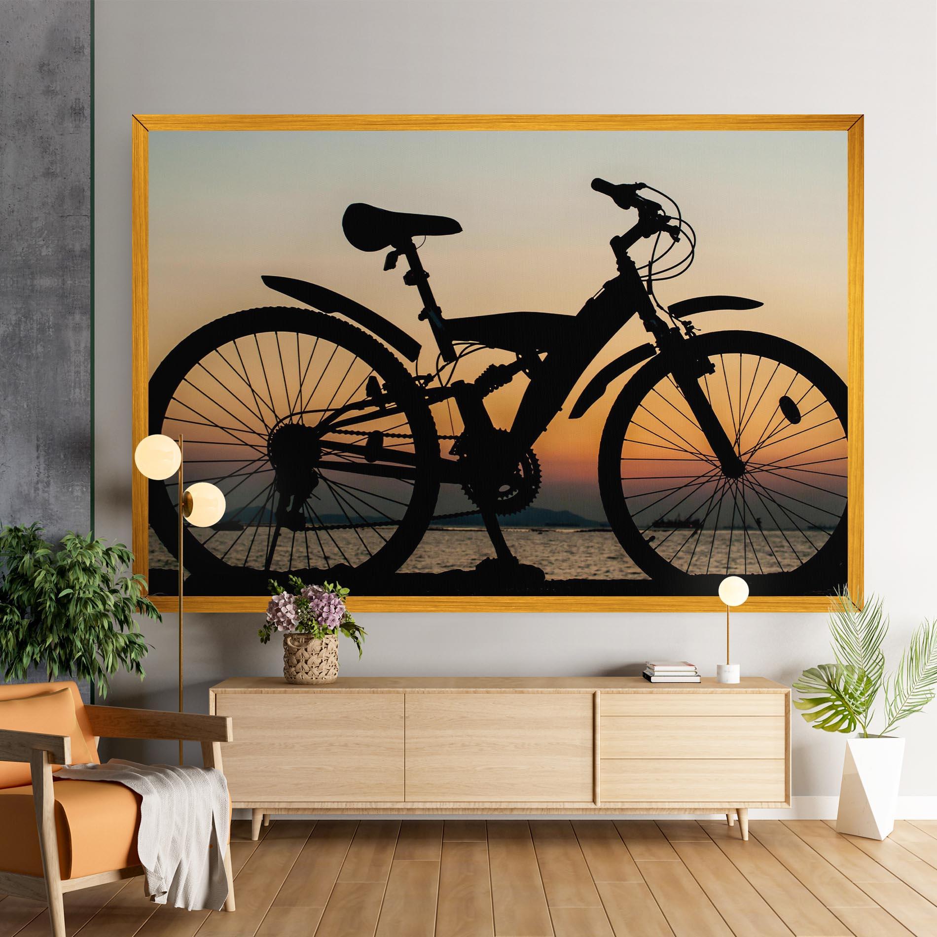 Leinwandbild Beautiful Mtb Shilouette mockup 9