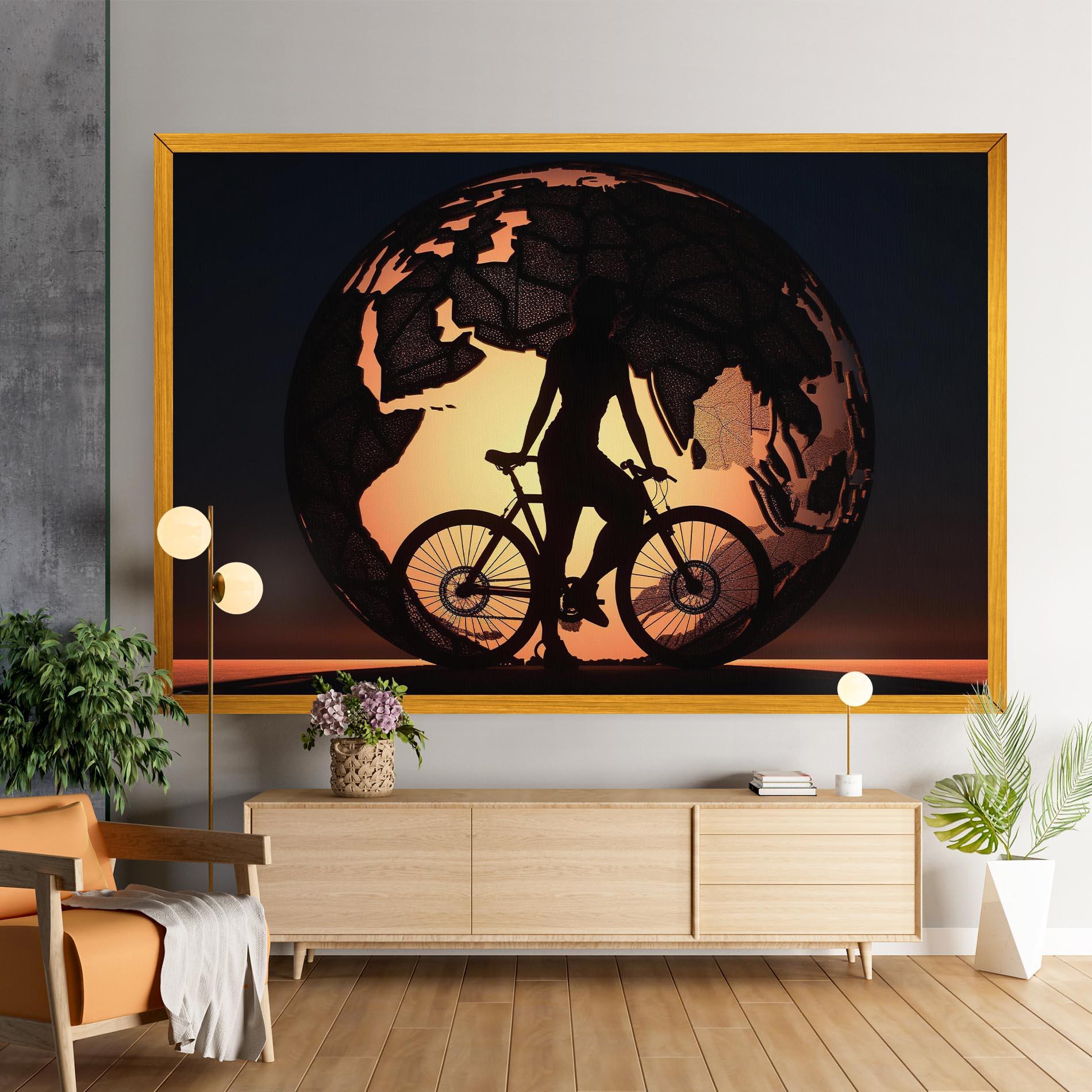 Leinwandbild Globe Riding World mockup 9