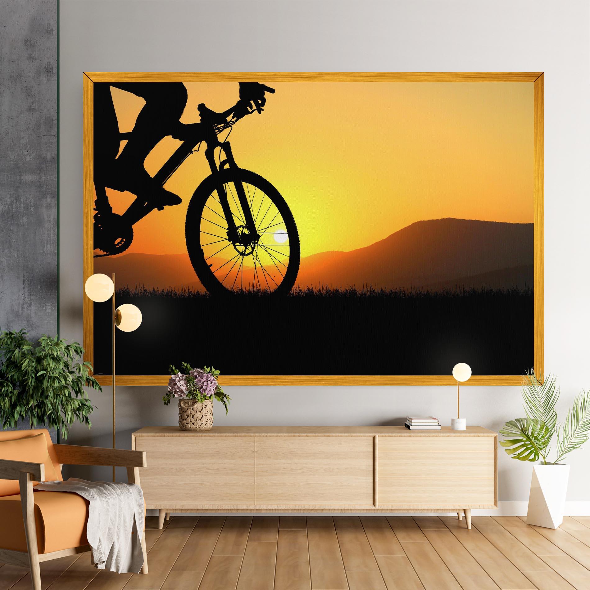 Leinwandbild Mtb Silhouette View mockup 9