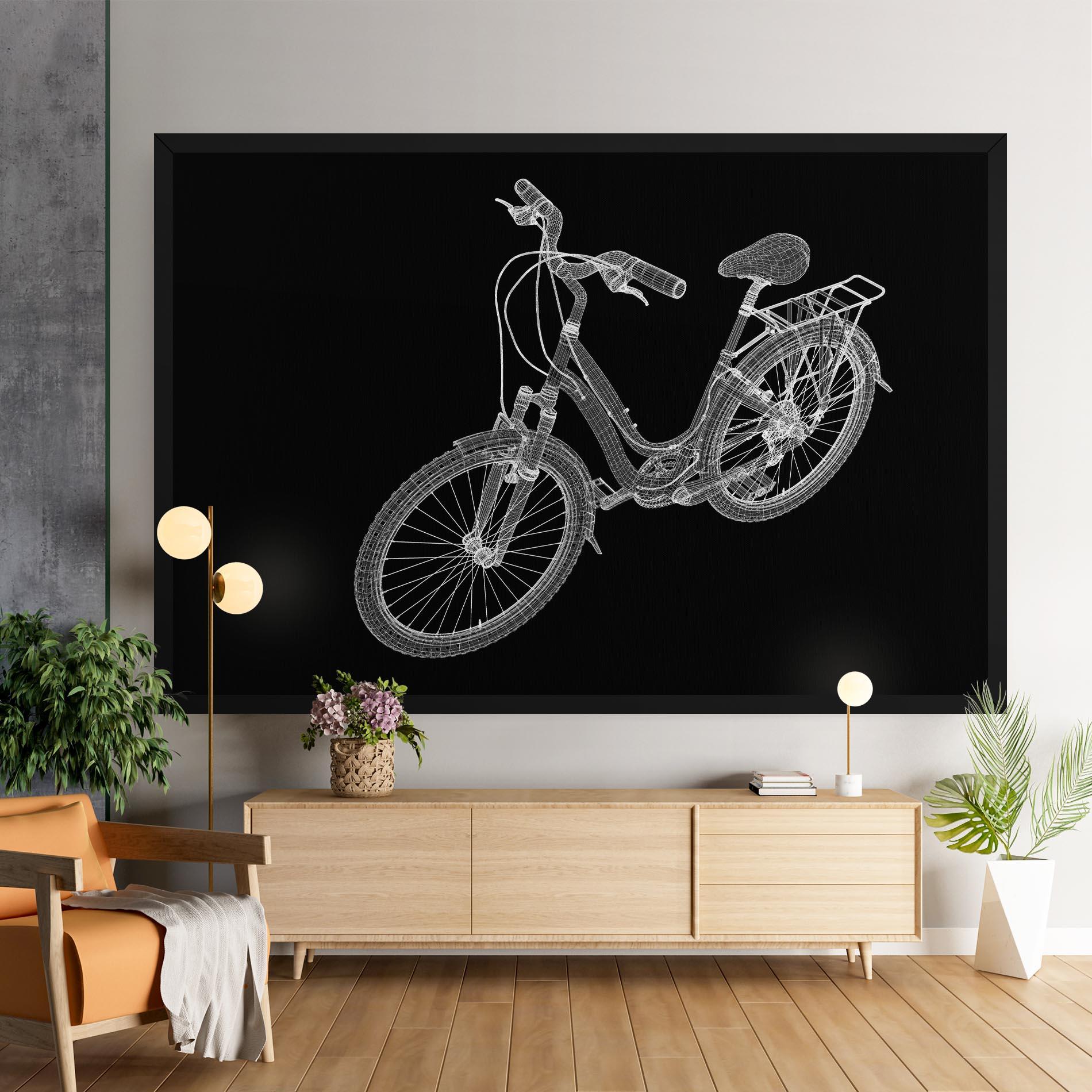 Leinwandbild Bicycle 3d Model mockup 9