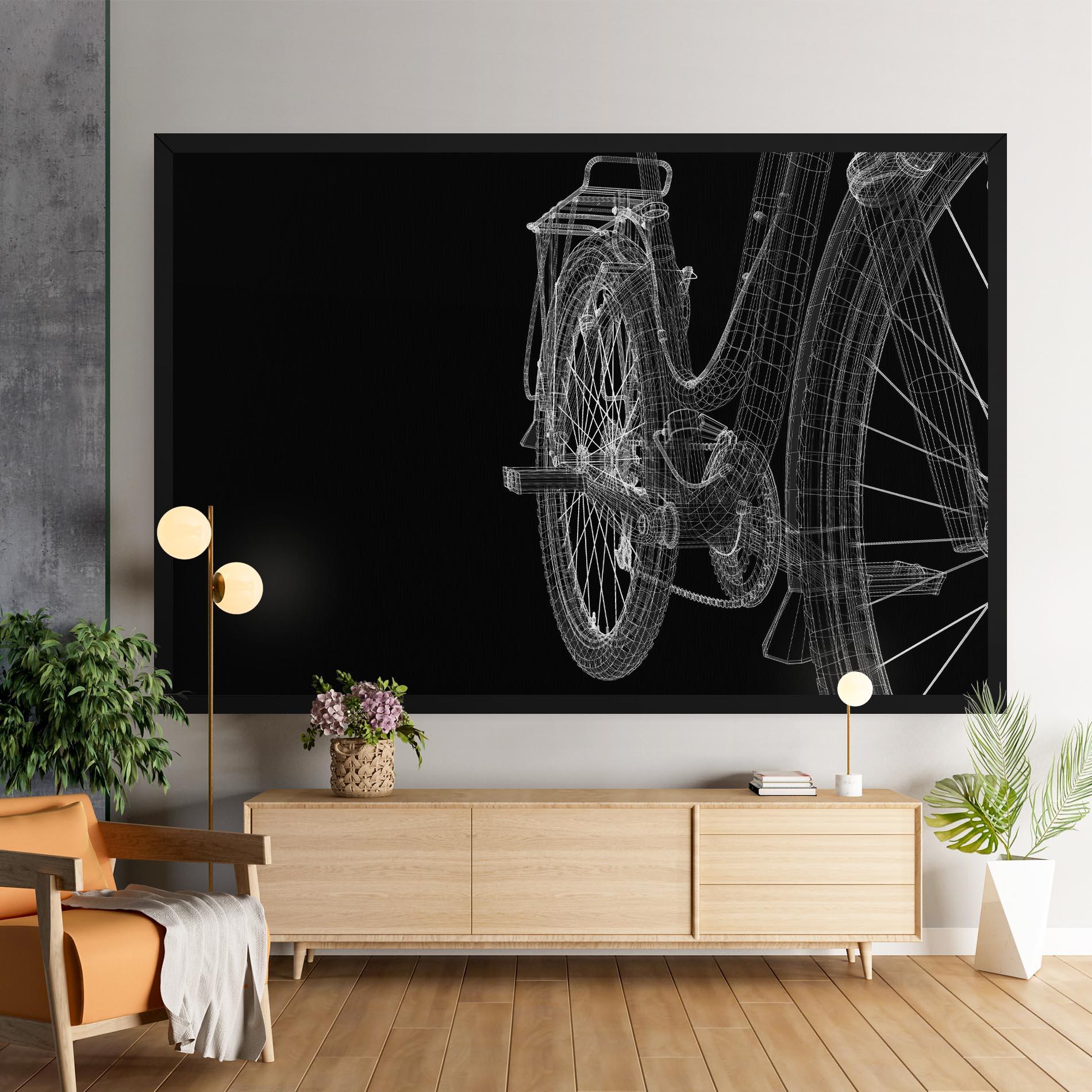 Leinwandbild Bike Wire Model 3d mockup 9