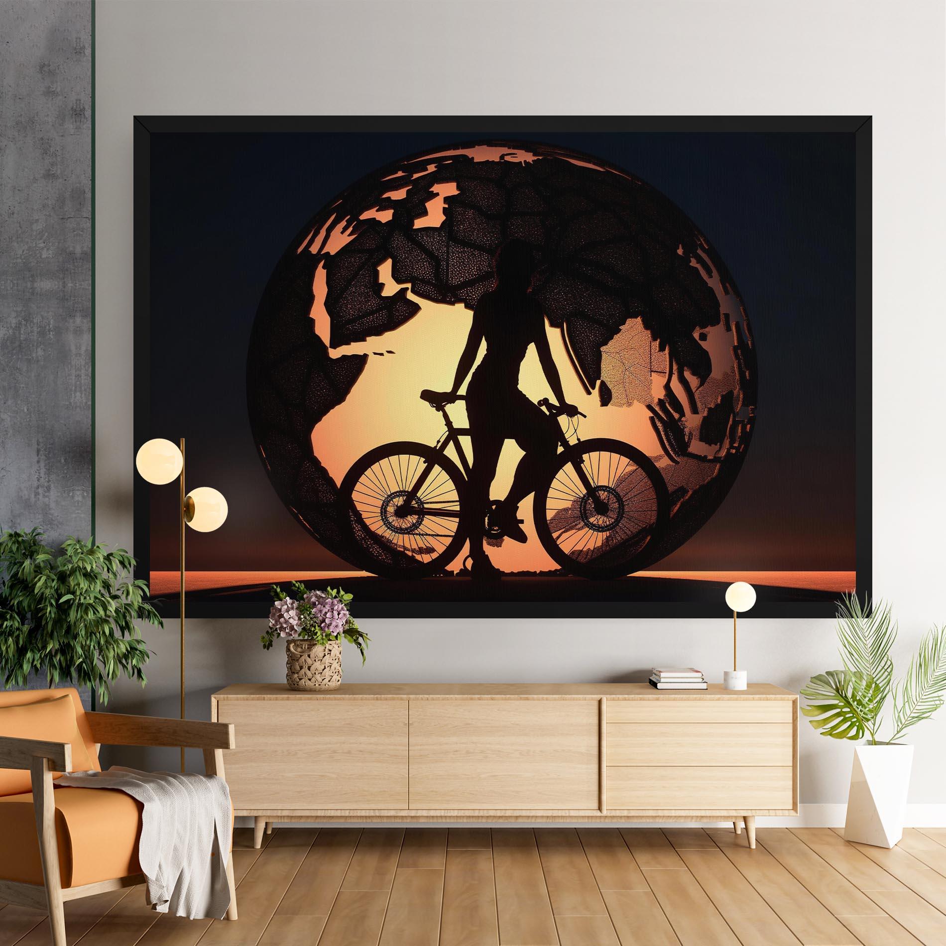 Leinwandbild Globe Riding World mockup 9