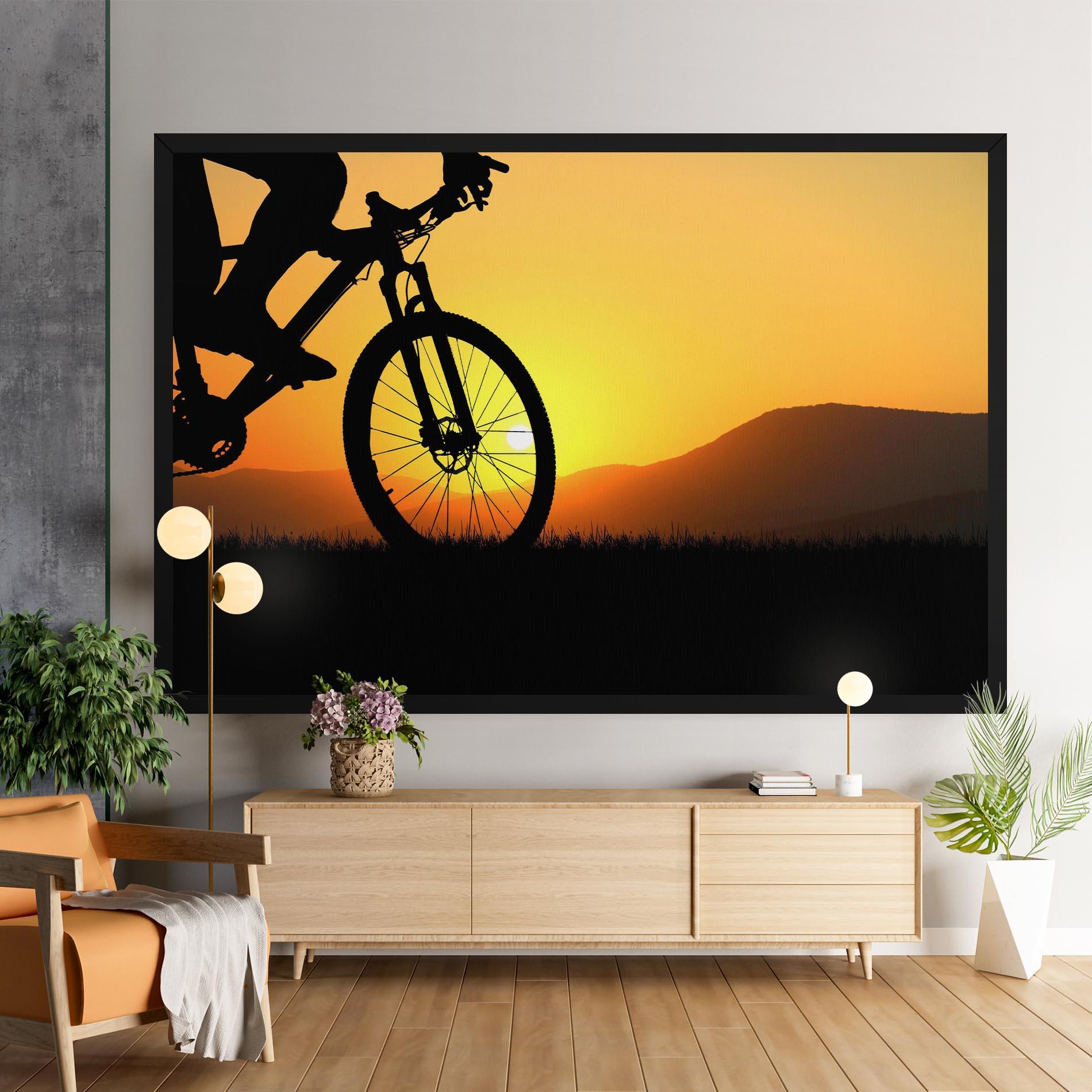 Leinwandbild Mtb Silhouette View mockup 9