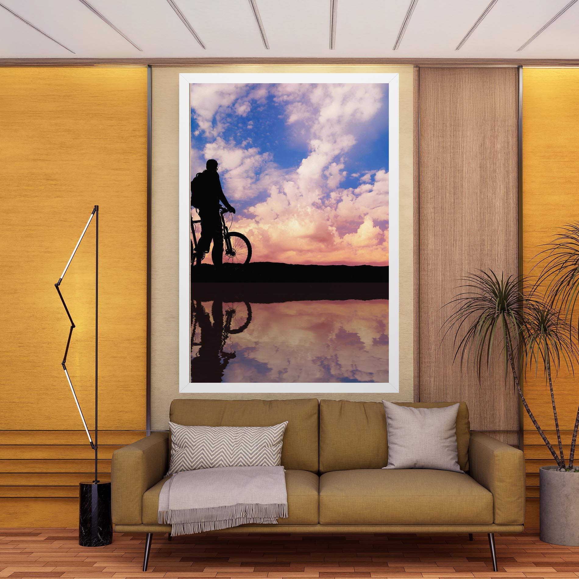 Leinwandbild Bike Sunset mockup 9