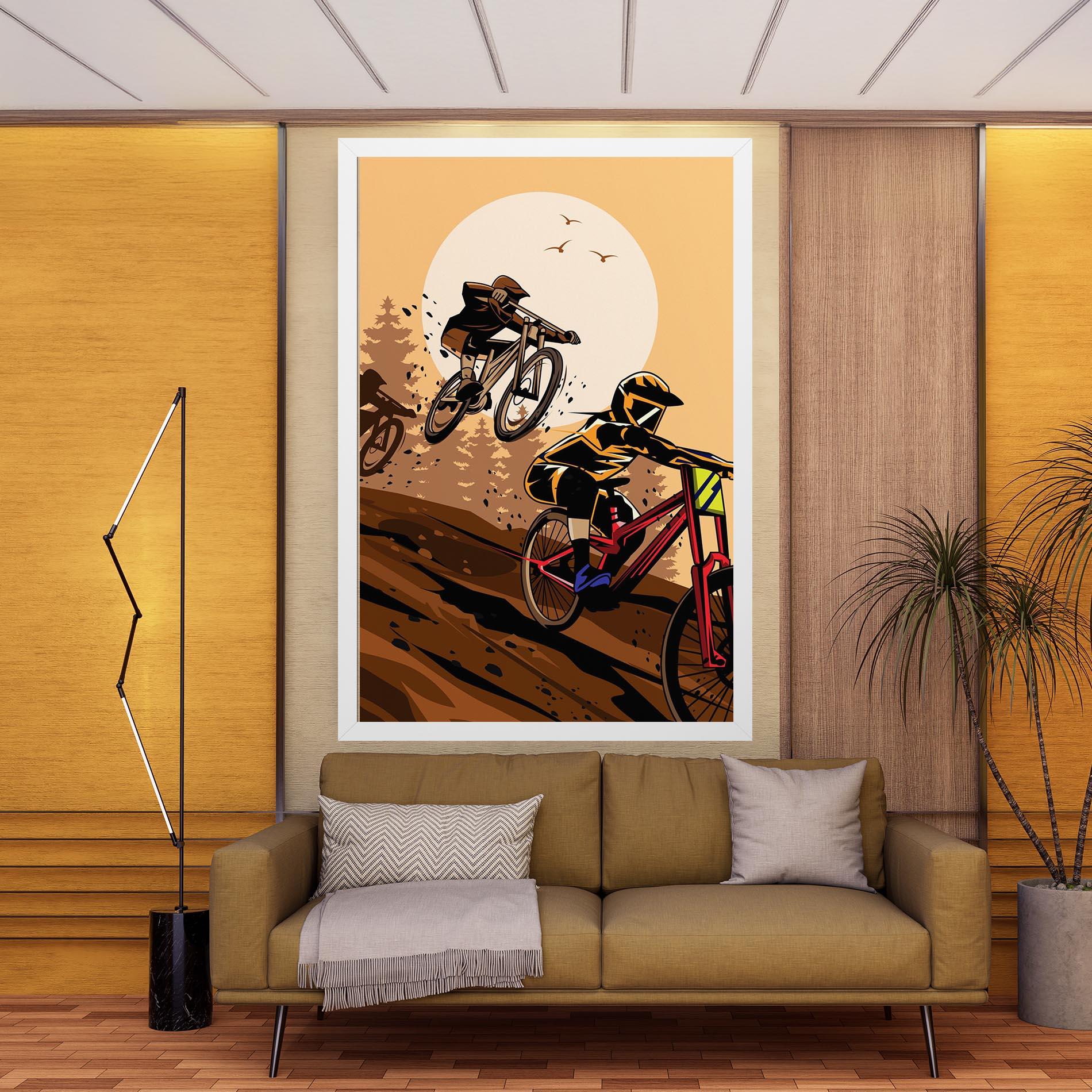 Leinwandbild Downhill Bike mockup 9