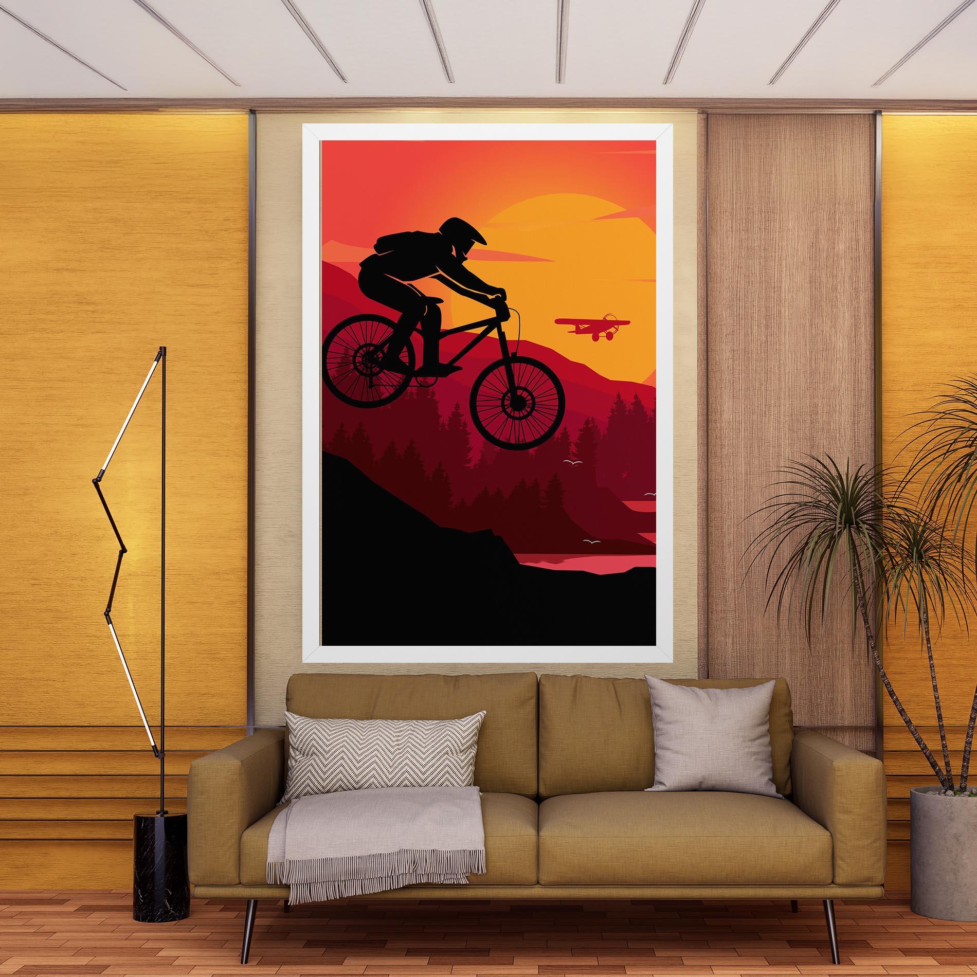 Leinwandbild Mountain Bike Sunset mockup 9