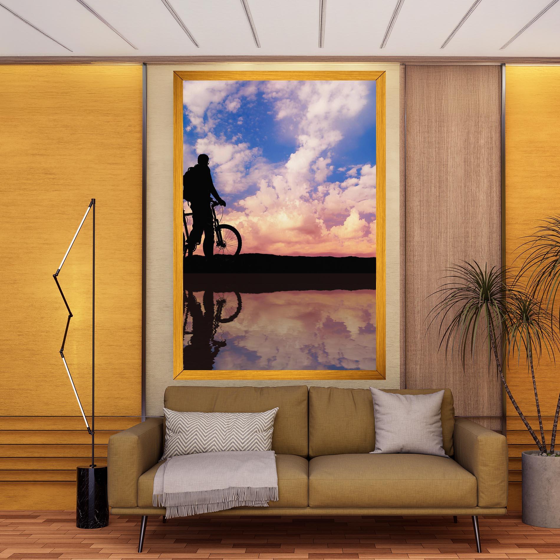 Leinwandbild Bike Sunset mockup 9