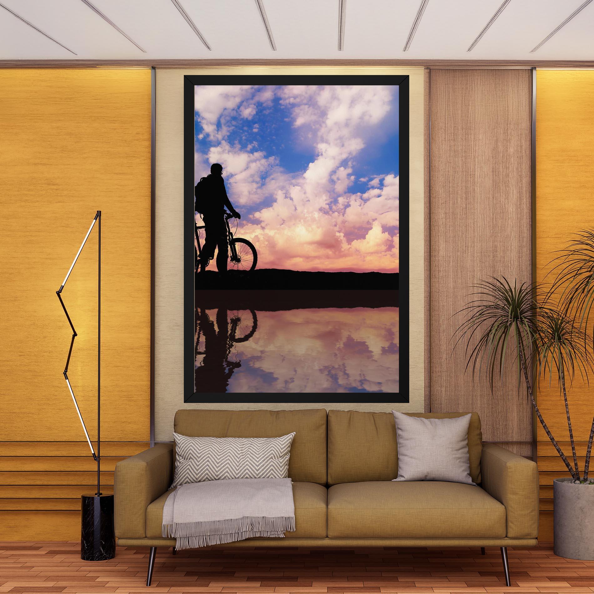 Leinwandbild Bike Sunset mockup 9