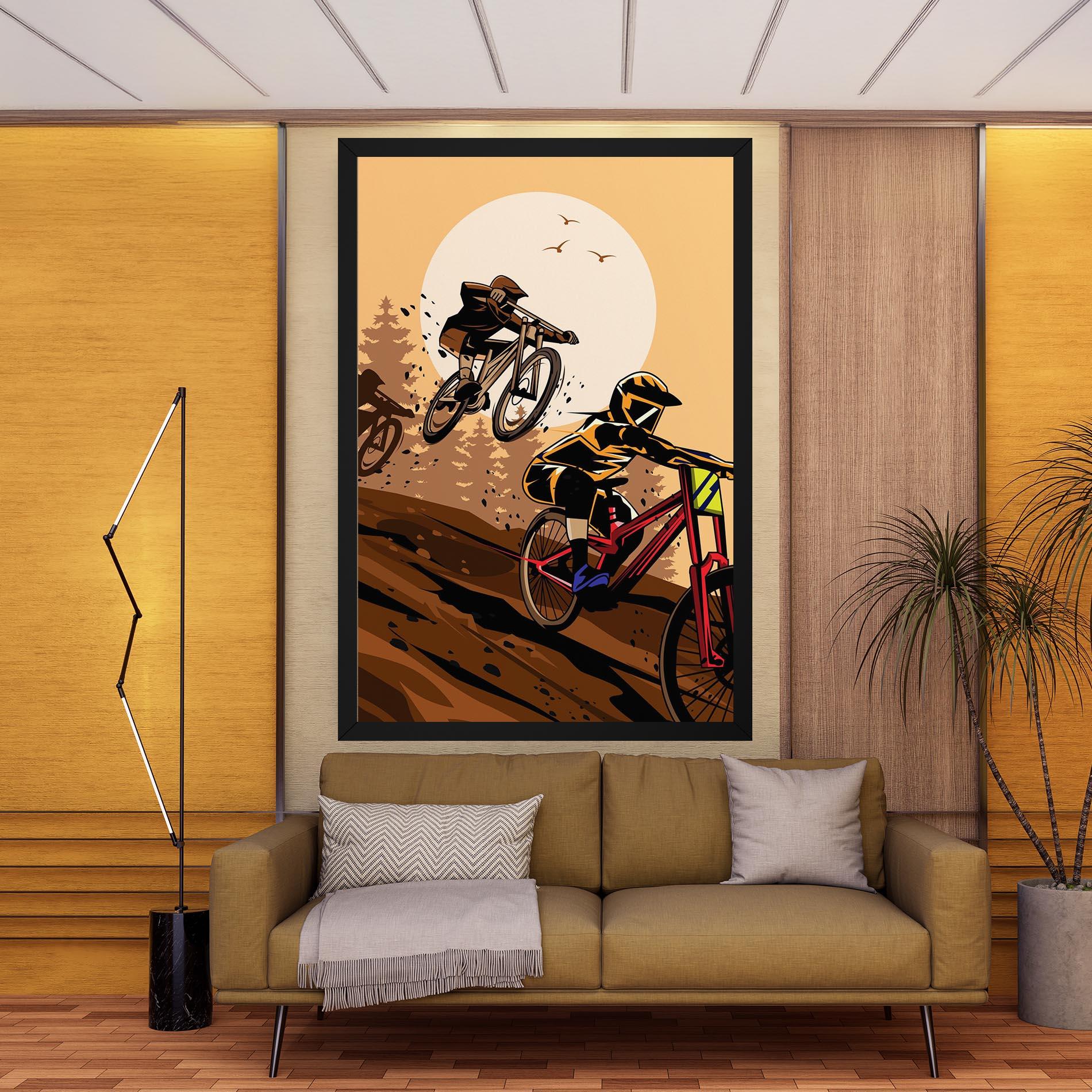 Leinwandbild Downhill Bike mockup 9