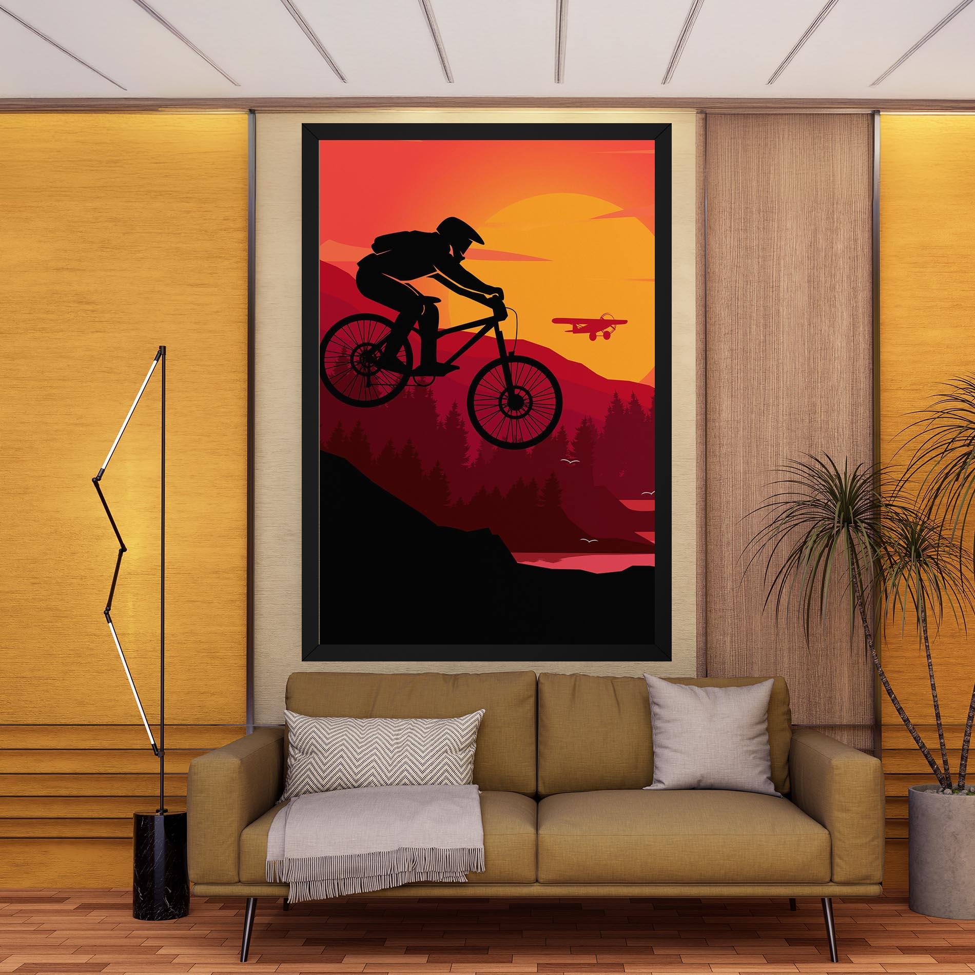 Leinwandbild Mountain Bike Sunset mockup 9