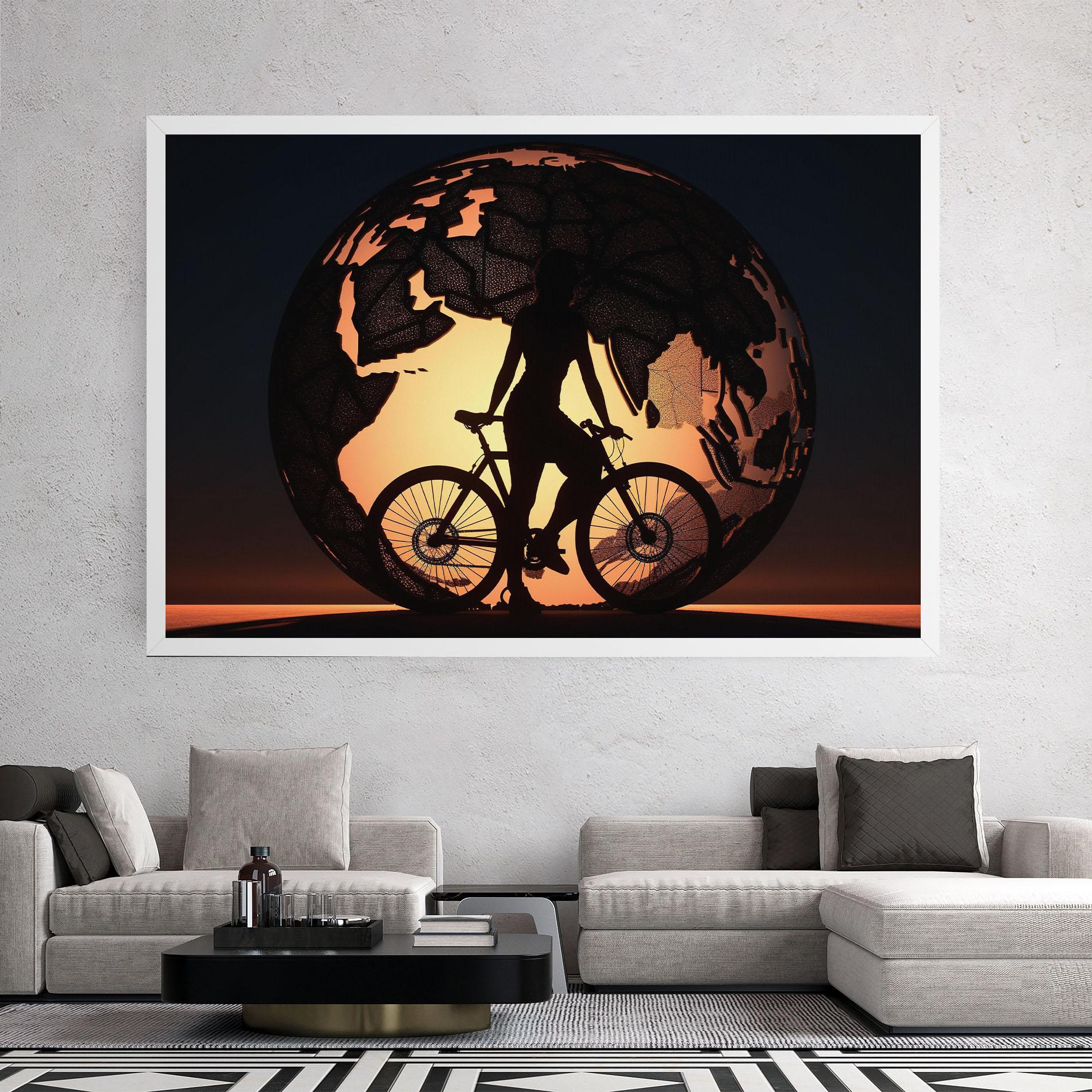 Leinwandbild Globe Riding World mockup 2