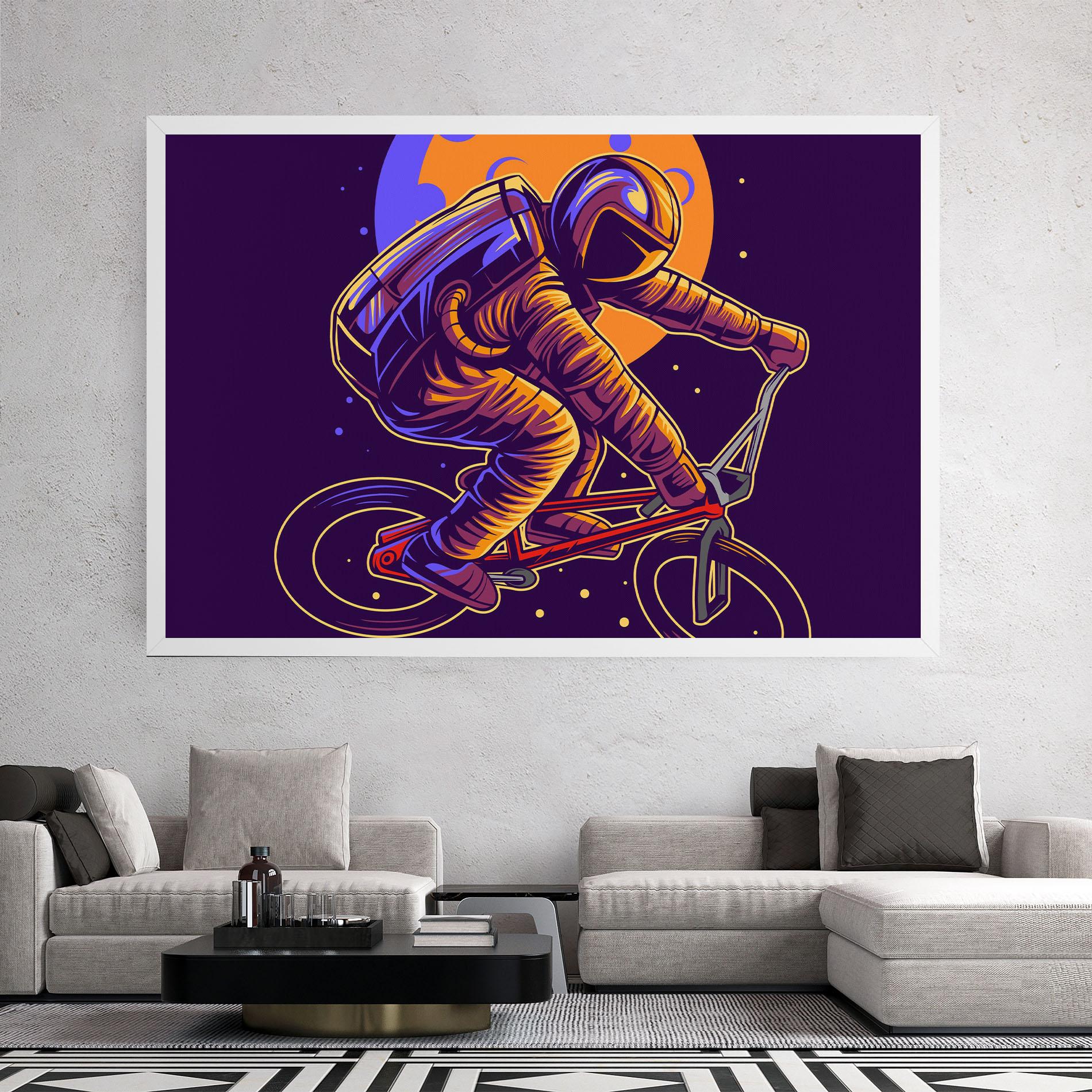 Leinwandbild Moon Bike mockup 2