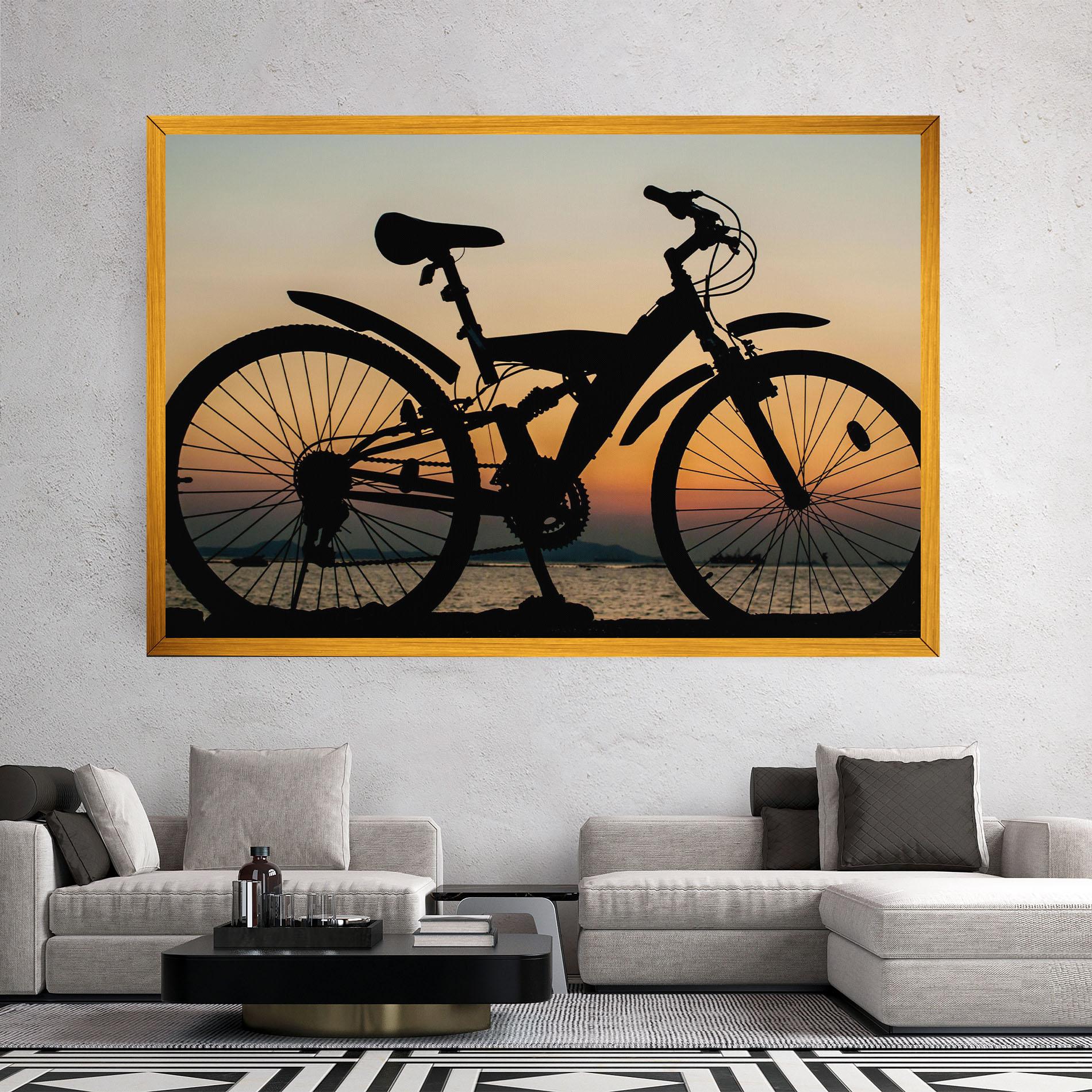 Leinwandbild Beautiful Mtb Shilouette mockup 2