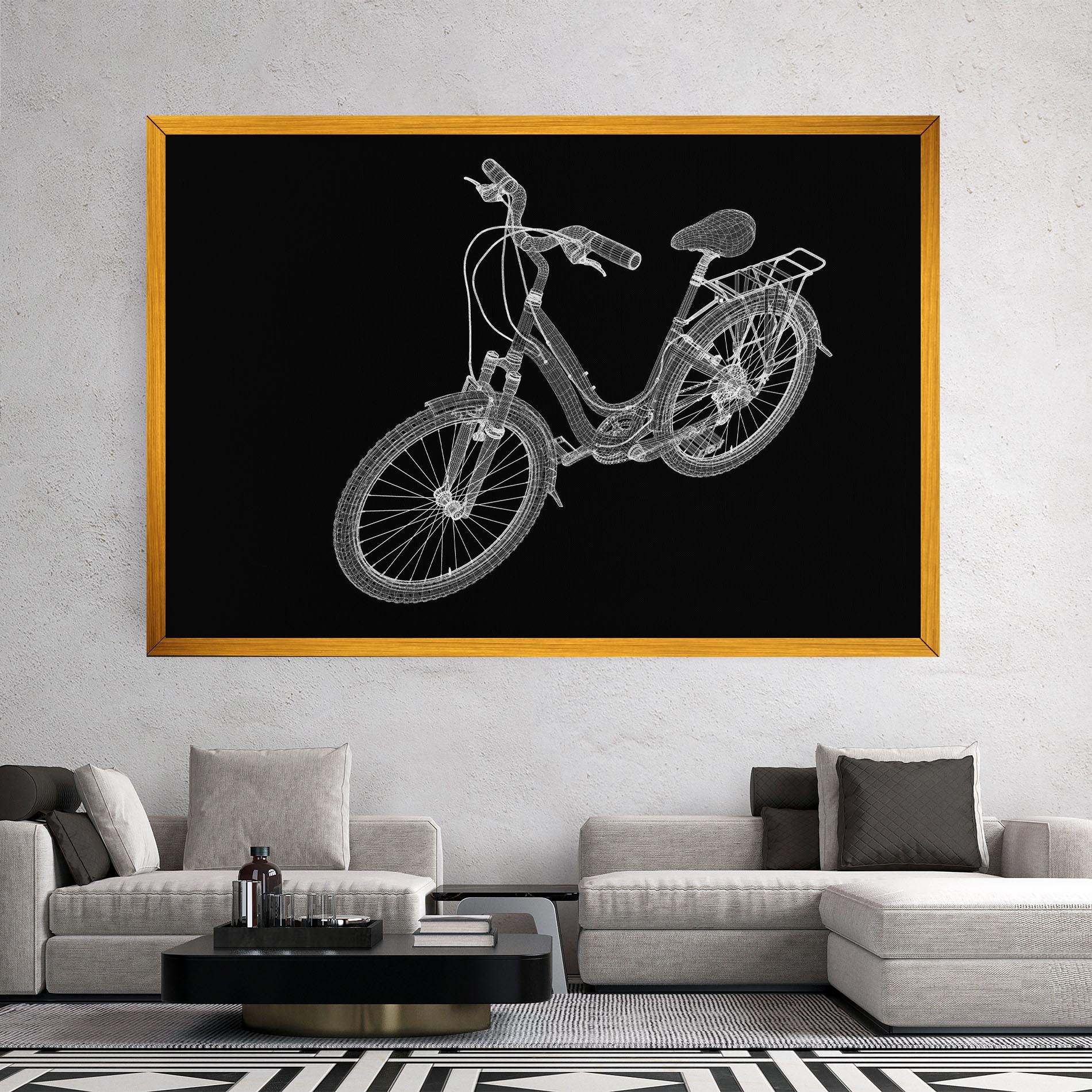 Leinwandbild Bicycle 3d Model mockup 2