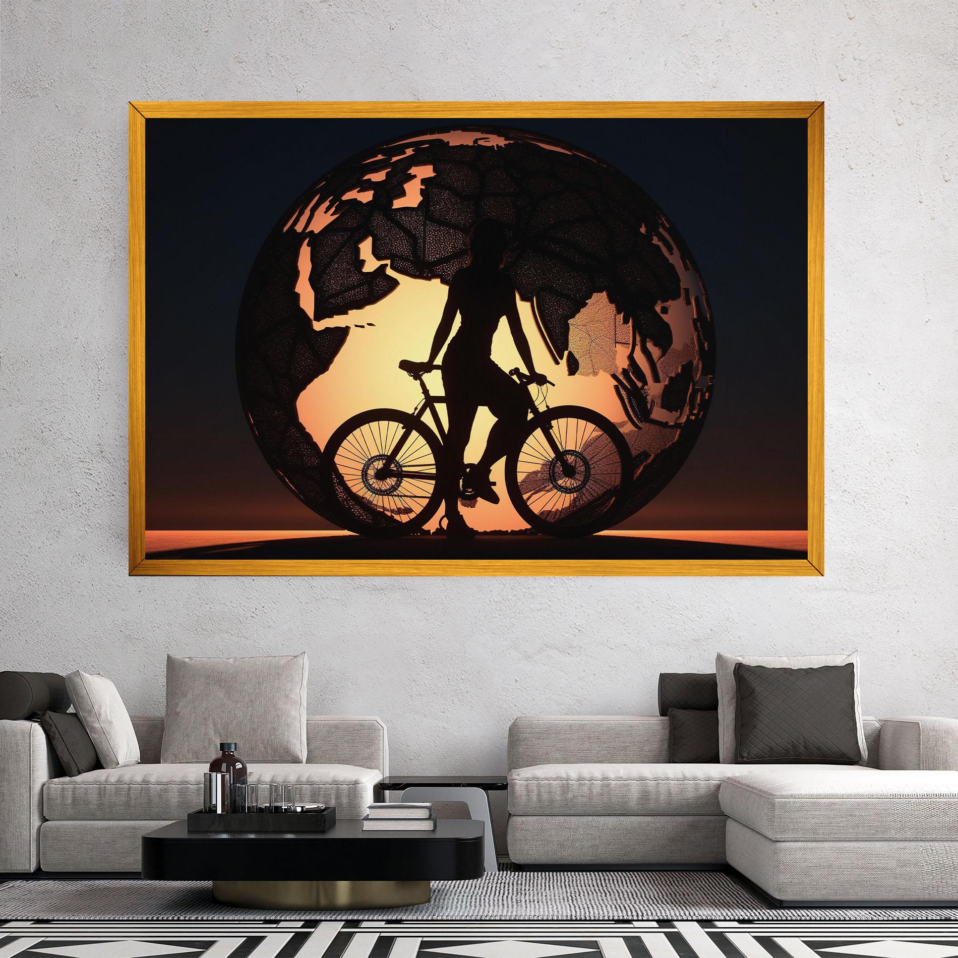 Leinwandbild Globe Riding World mockup 2