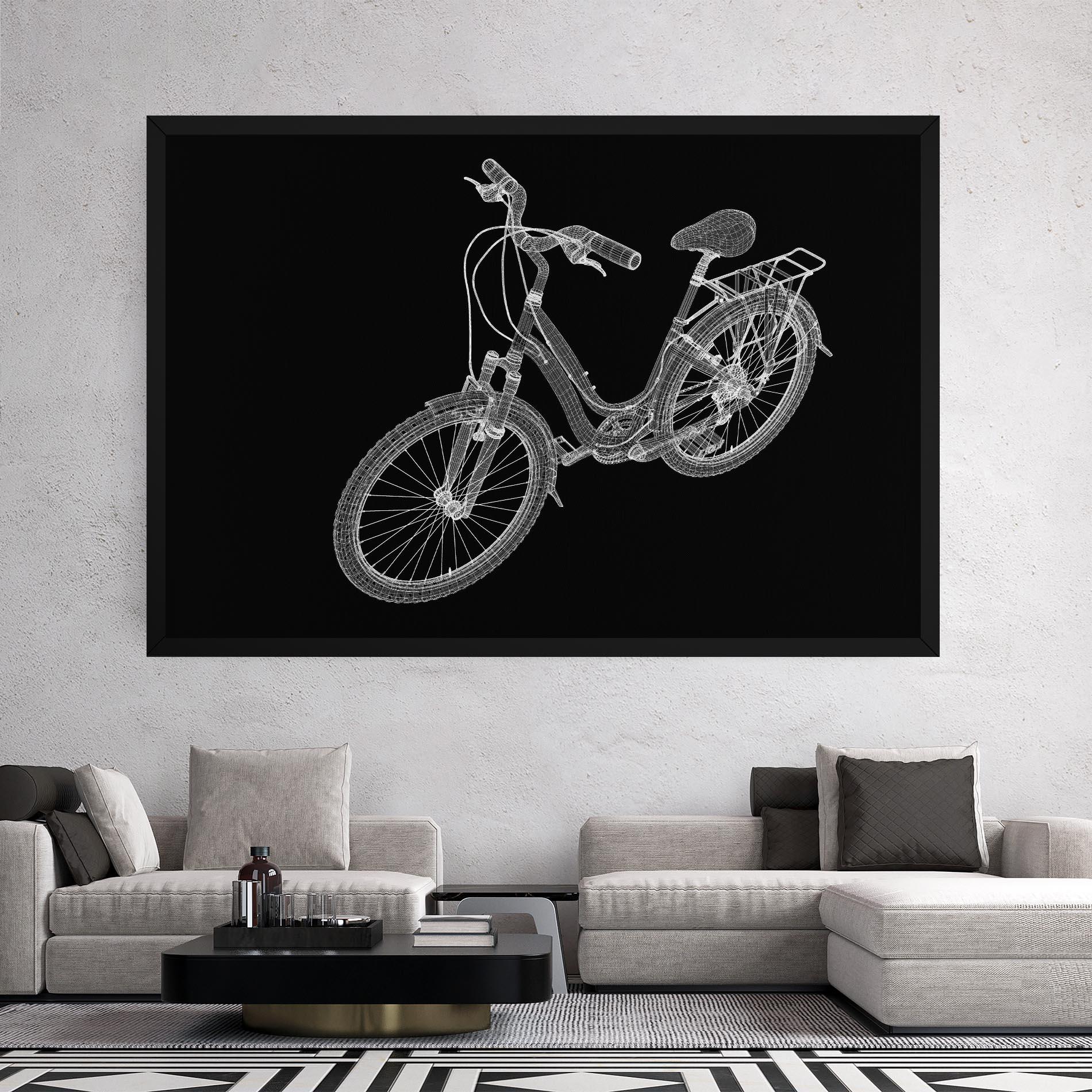 Leinwandbild Bicycle 3d Model mockup 2