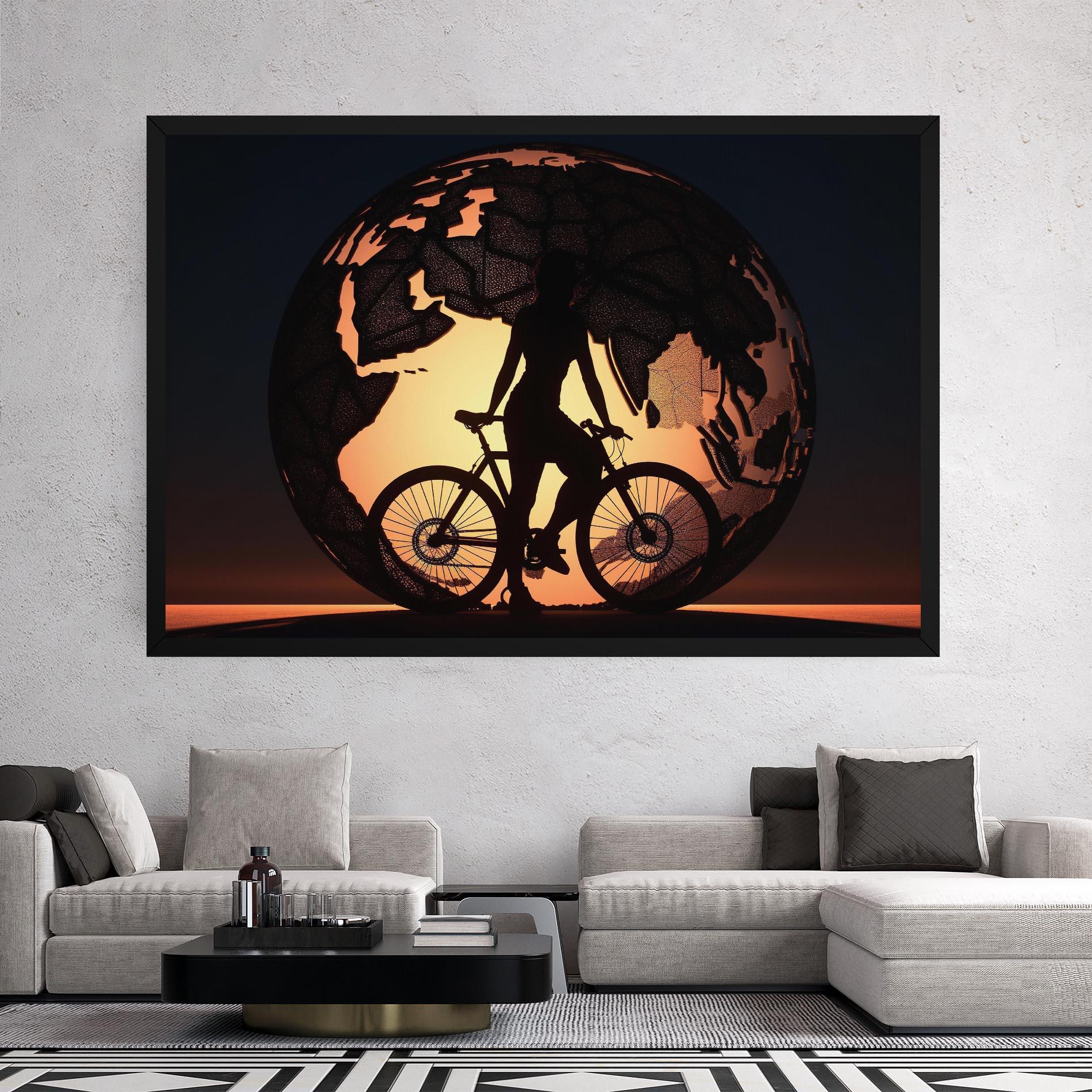 Leinwandbild Globe Riding World mockup 2