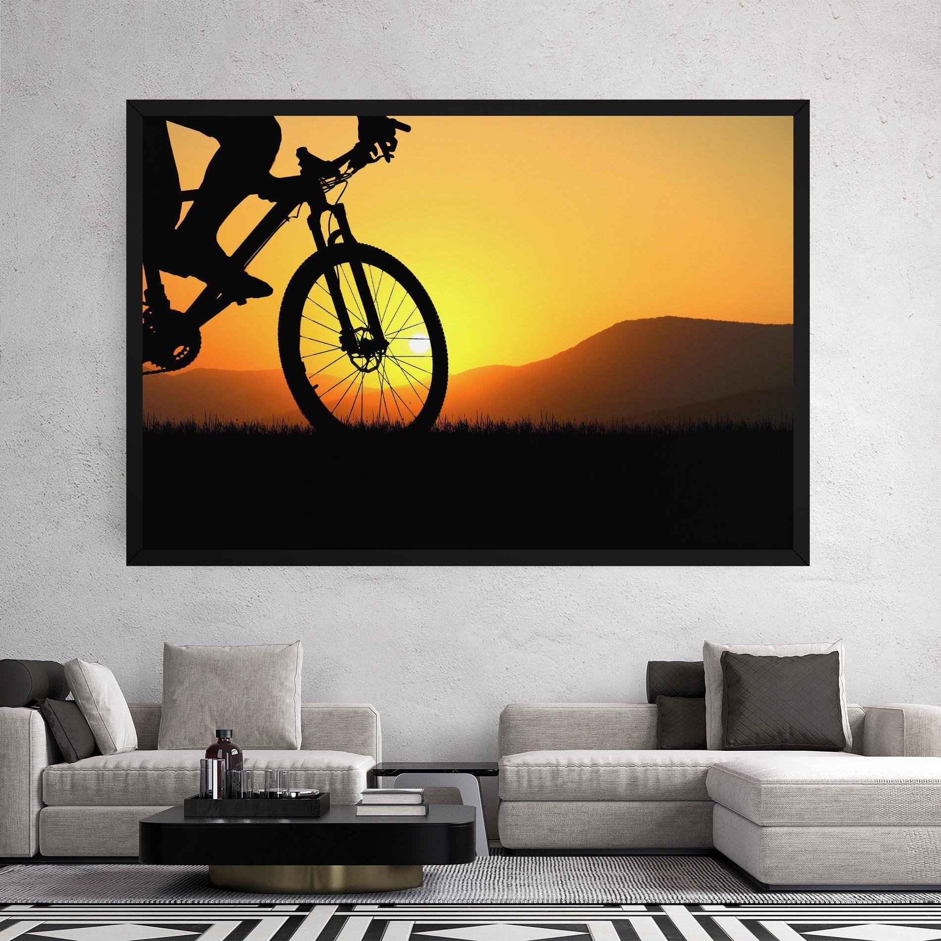 Leinwandbild Mtb Silhouette View mockup 2
