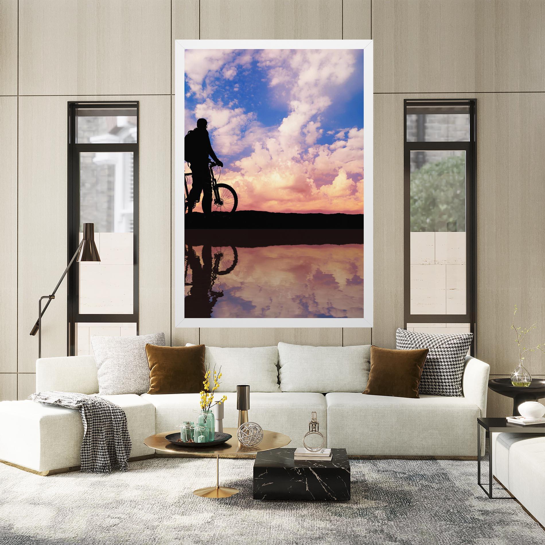 Leinwandbild Bike Sunset mockup 2