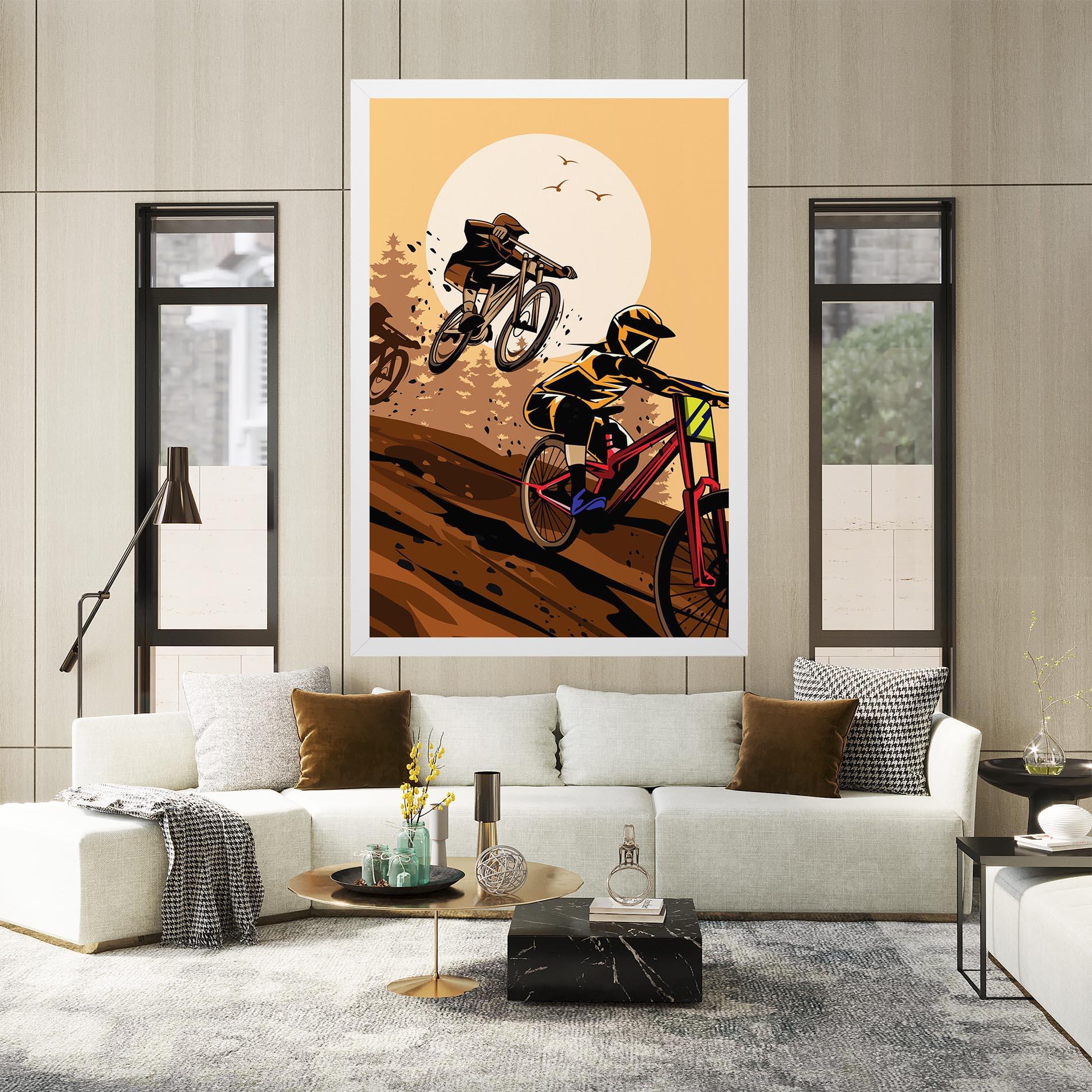 Leinwandbild Downhill Bike mockup 2