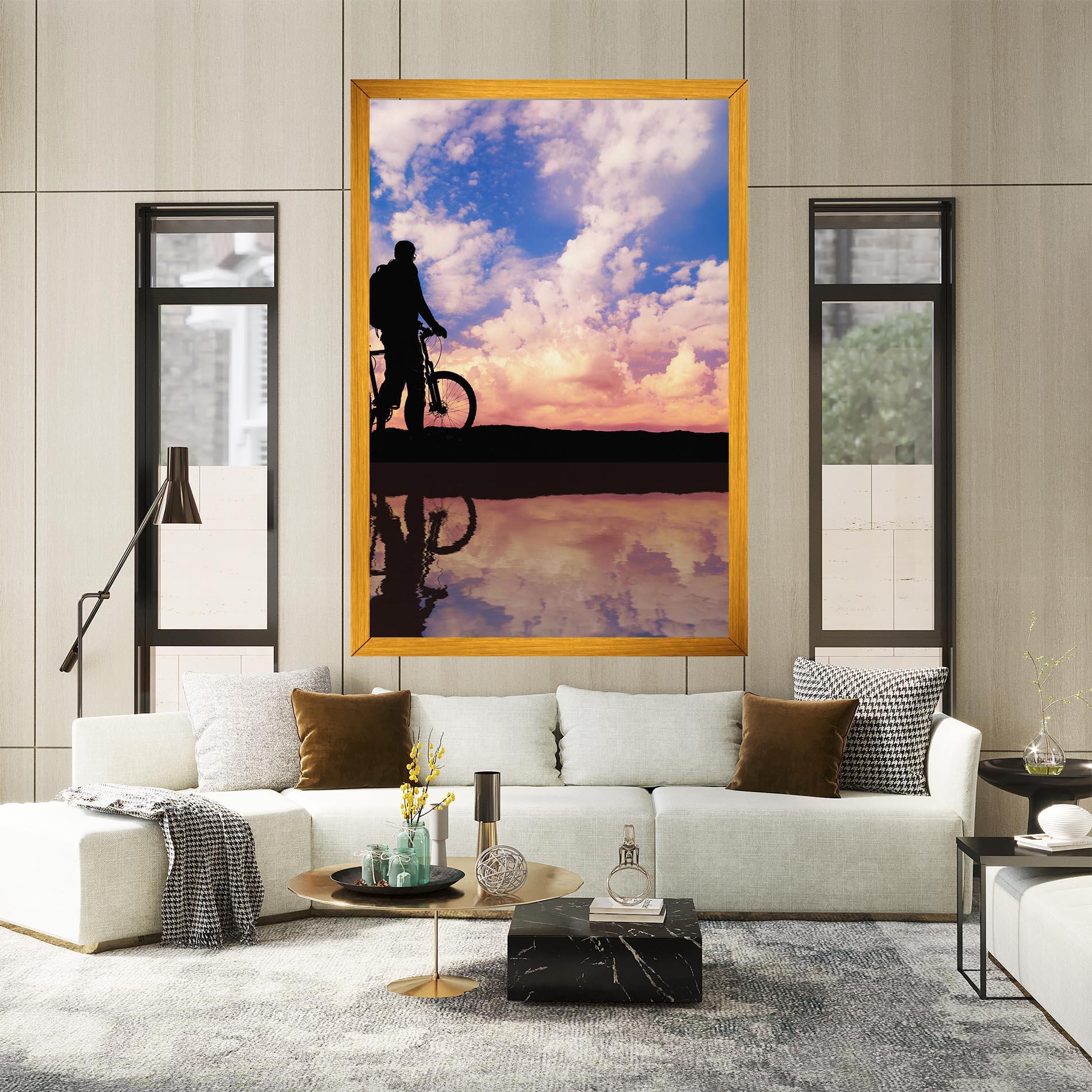 Leinwandbild Bike Sunset mockup 2