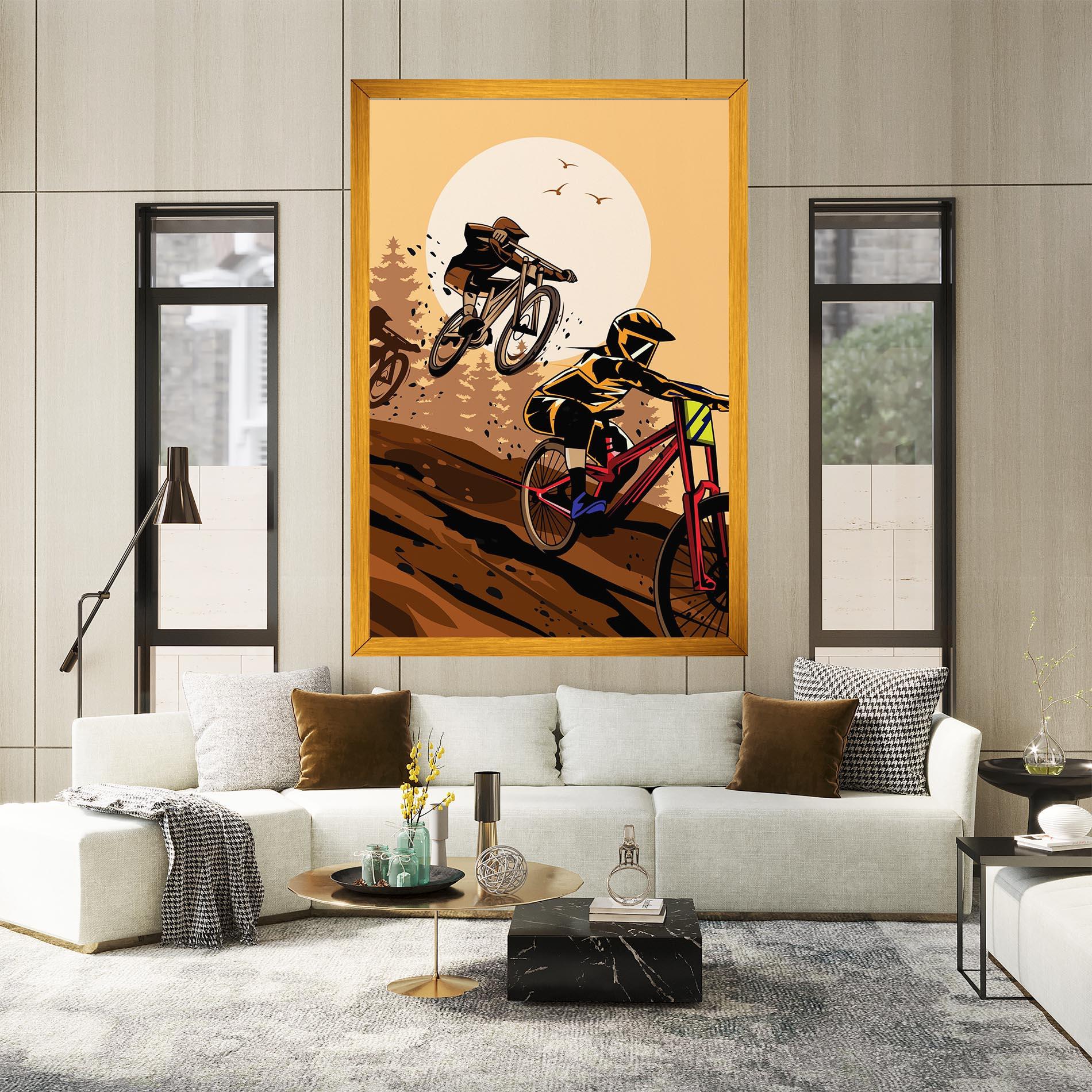 Leinwandbild Downhill Bike mockup 2