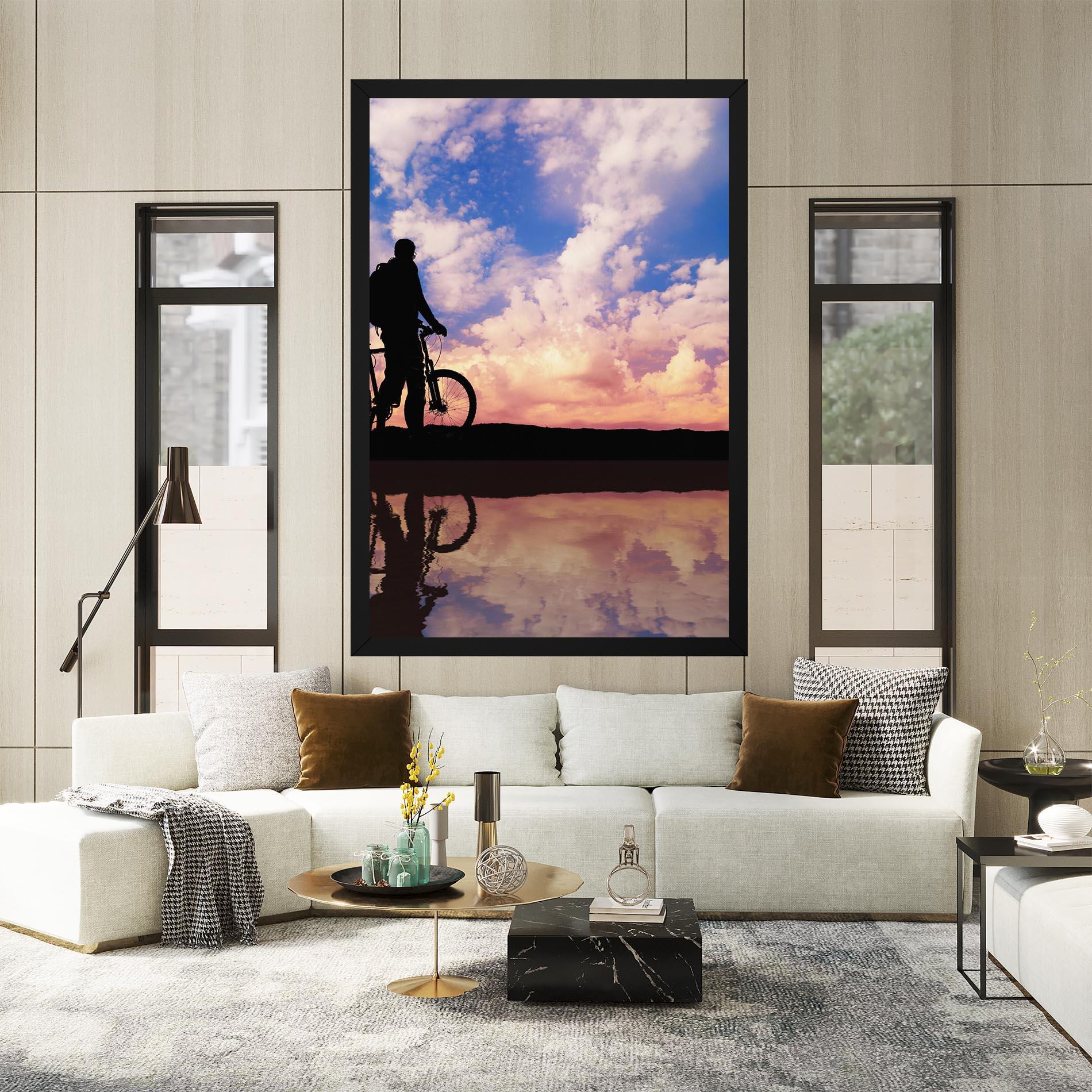 Leinwandbild Bike Sunset mockup 2