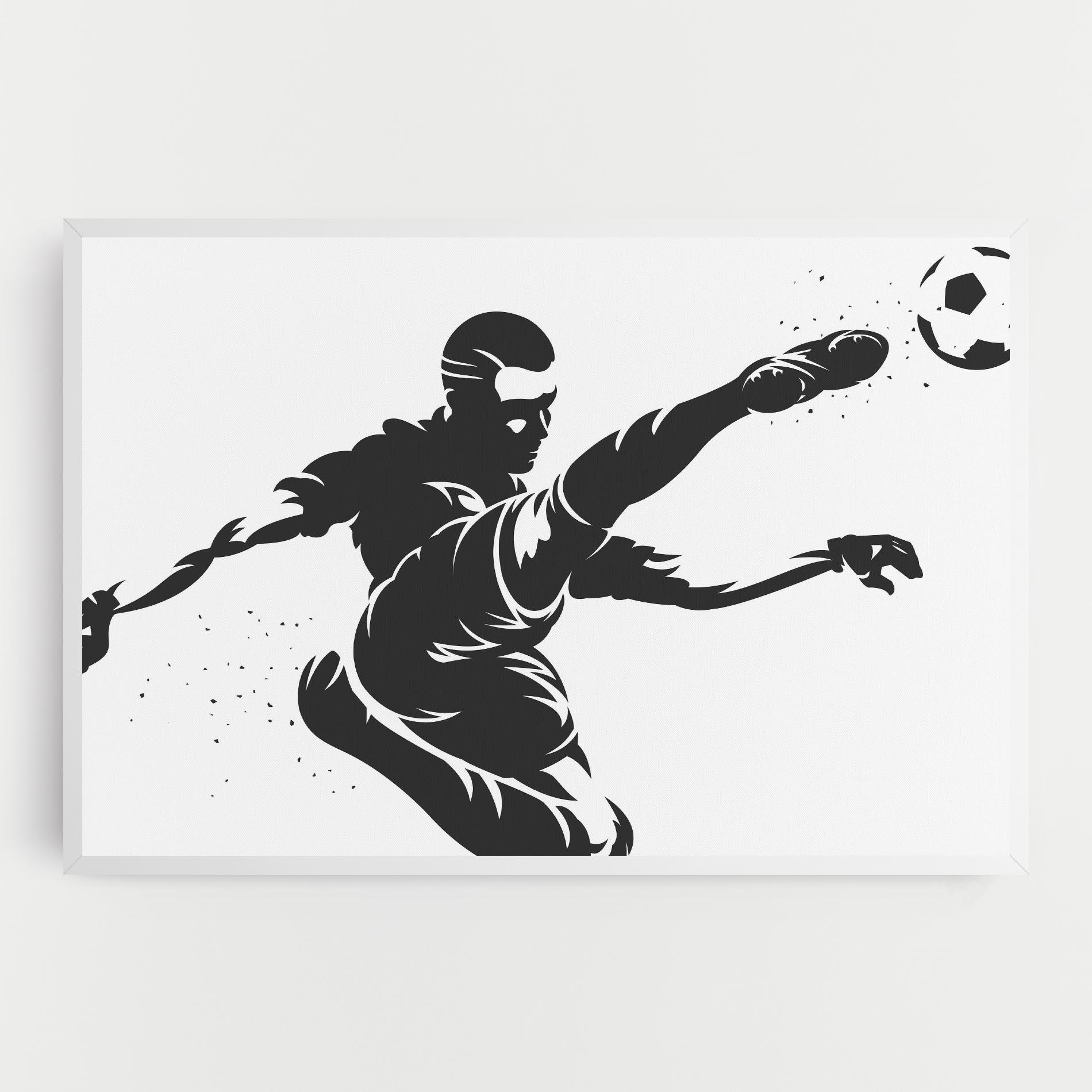 Leinwandbild Air Football mockup 0