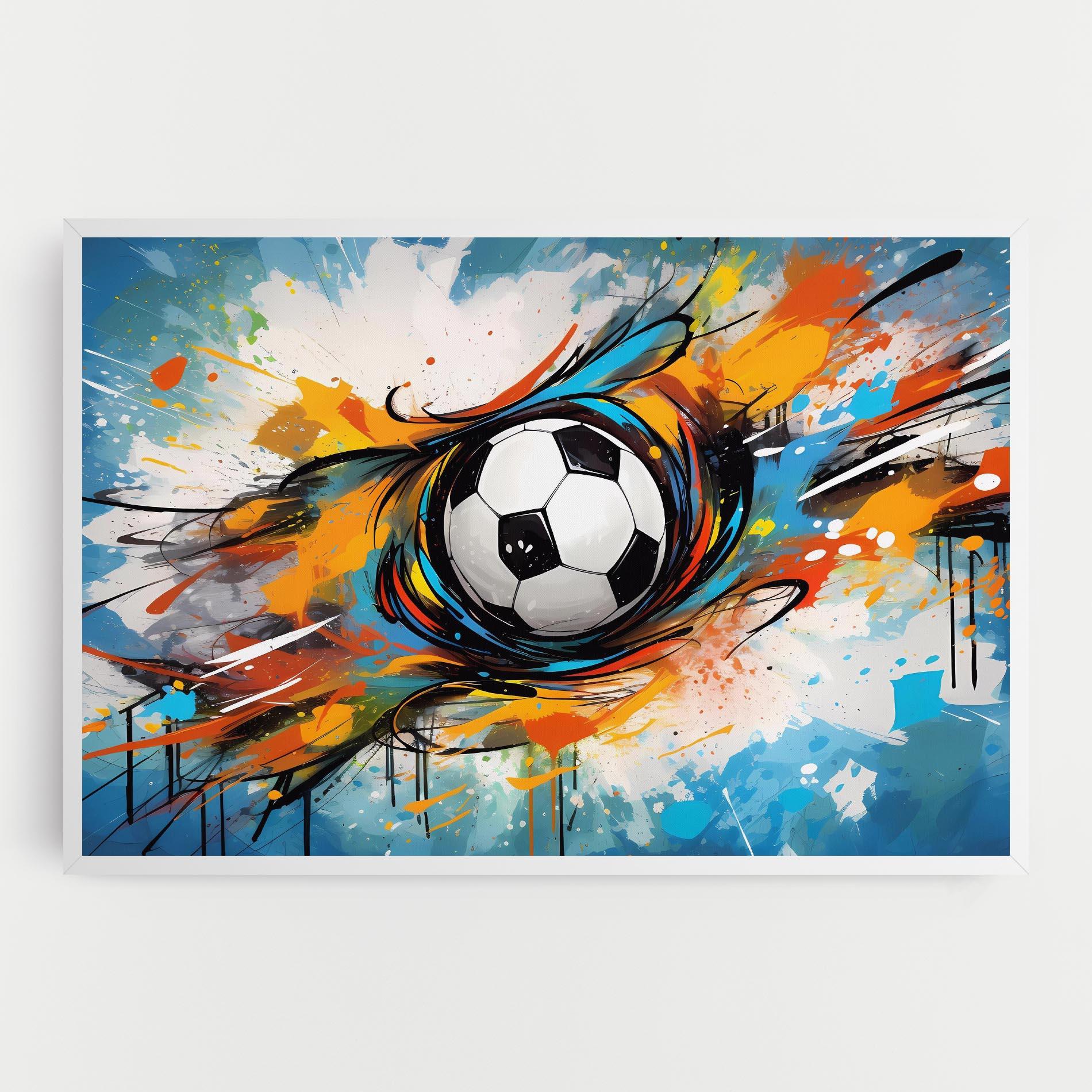 Leinwandbild Football Flight Graffiti mockup 0