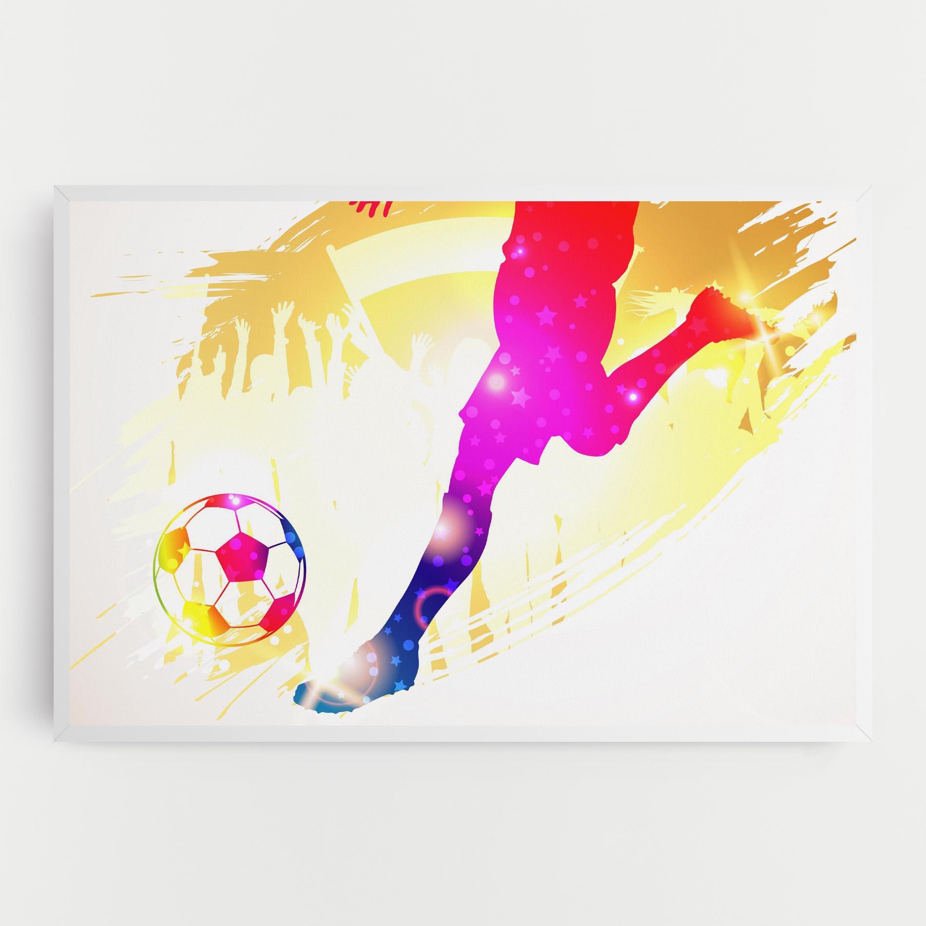 Leinwandbild Football Gold Art mockup 0