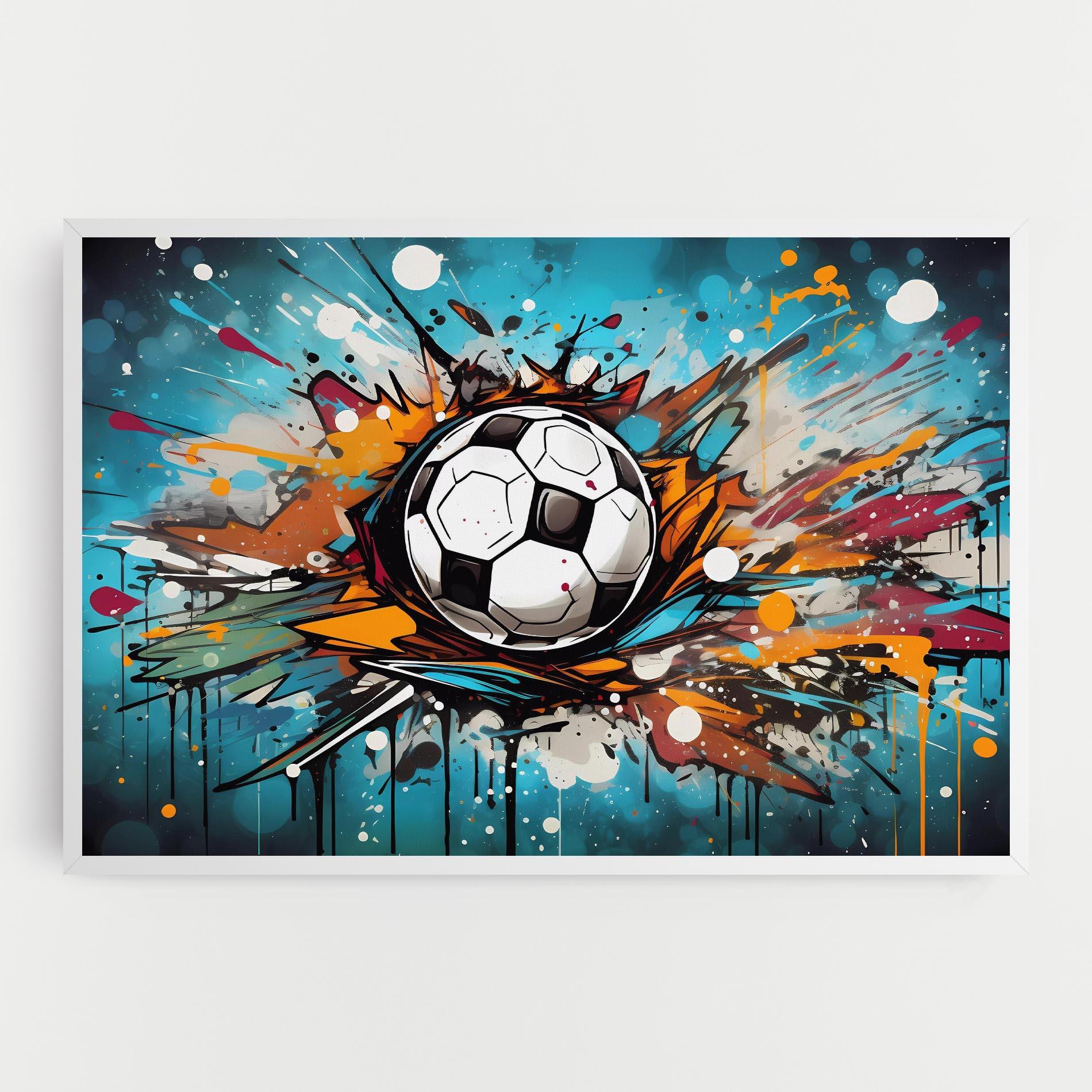 Leinwandbild Football Graffiti Style mockup 0
