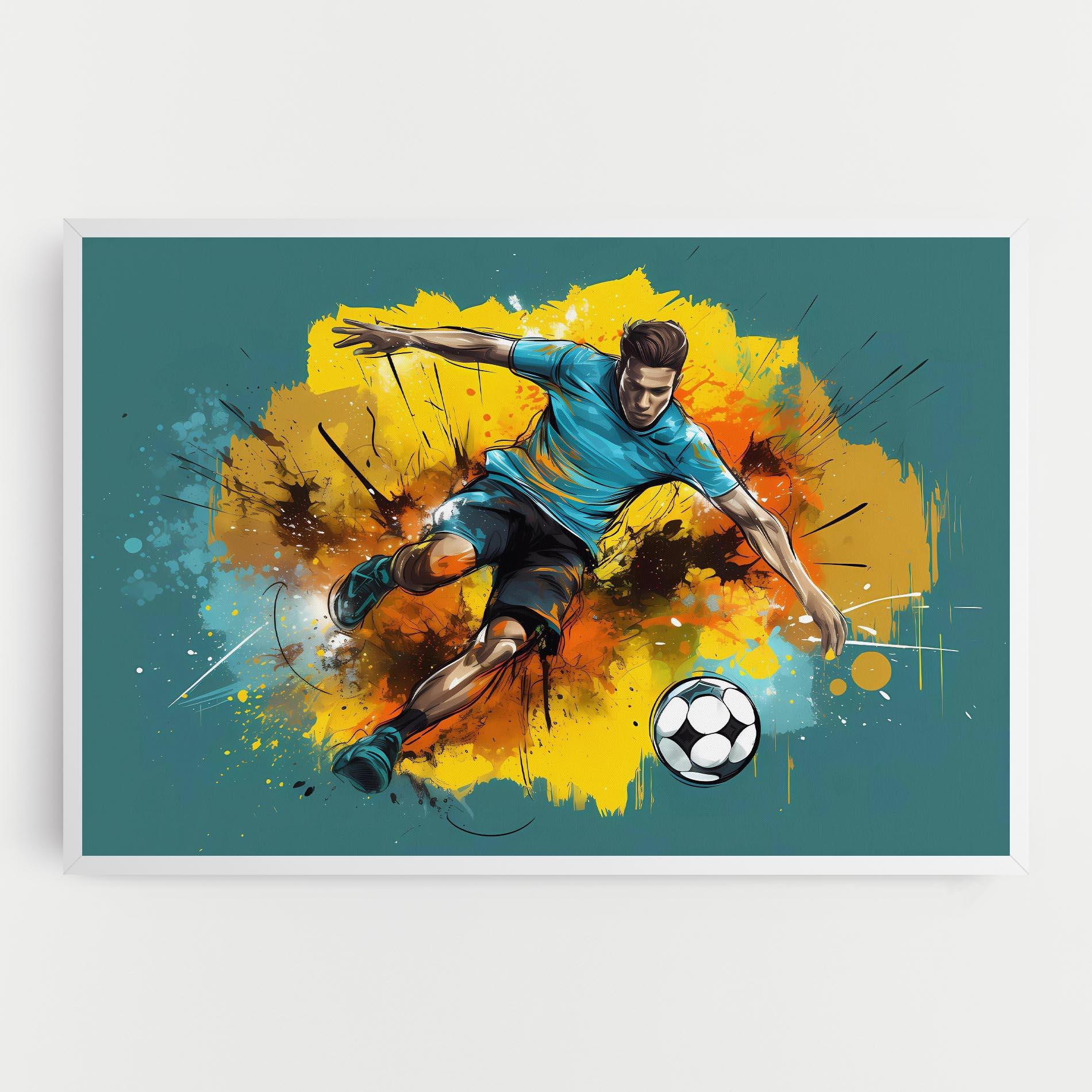 Leinwandbild Football Player Painting mockup 0