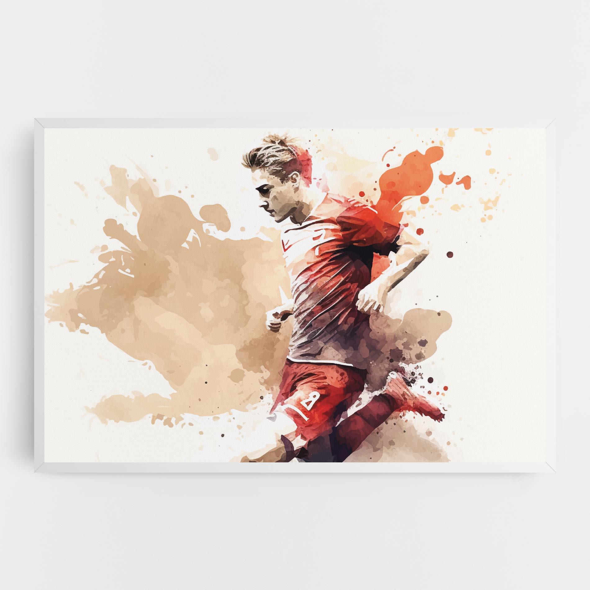 Leinwandbild Football Red Cream mockup 0