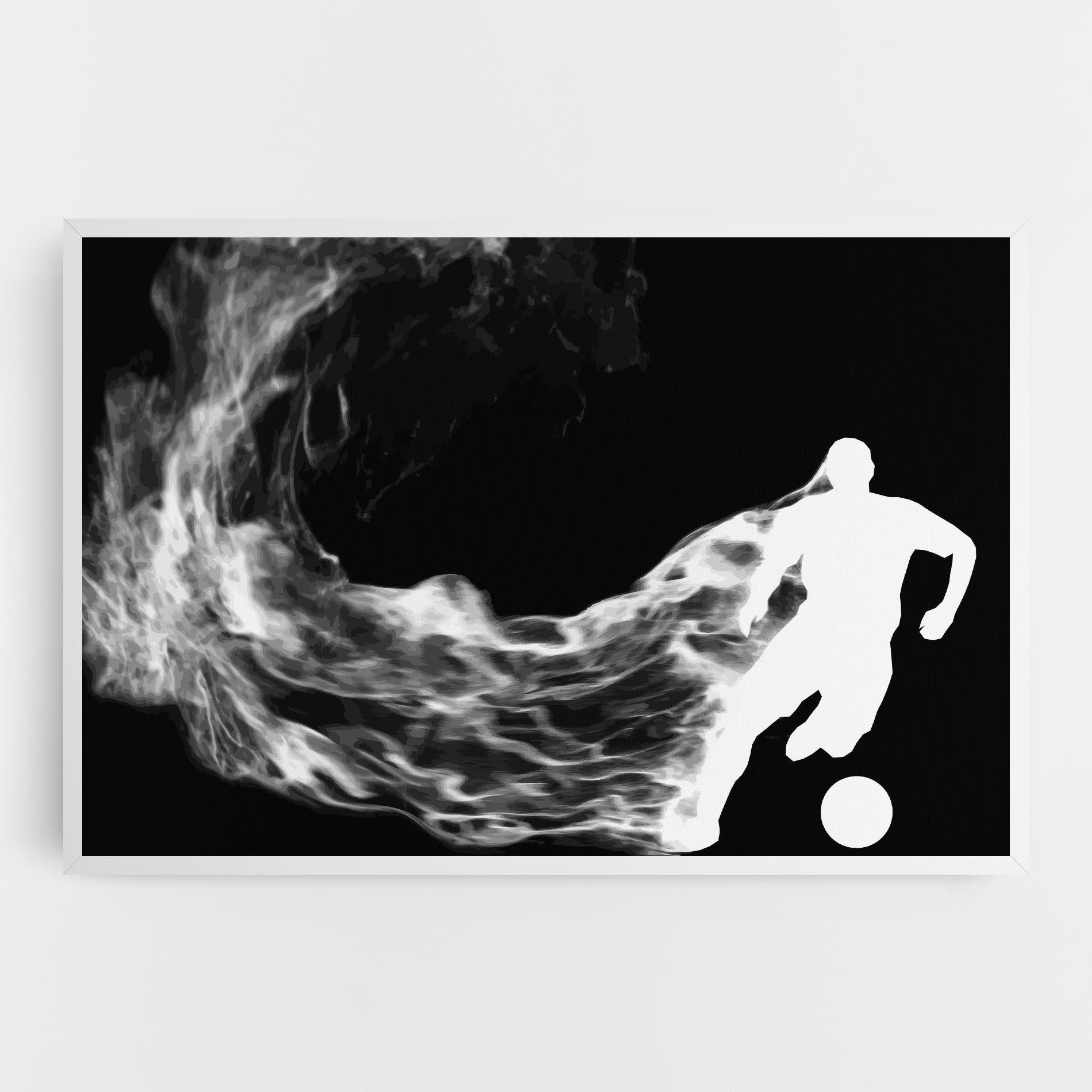 Leinwandbild Football White Smoke mockup 0