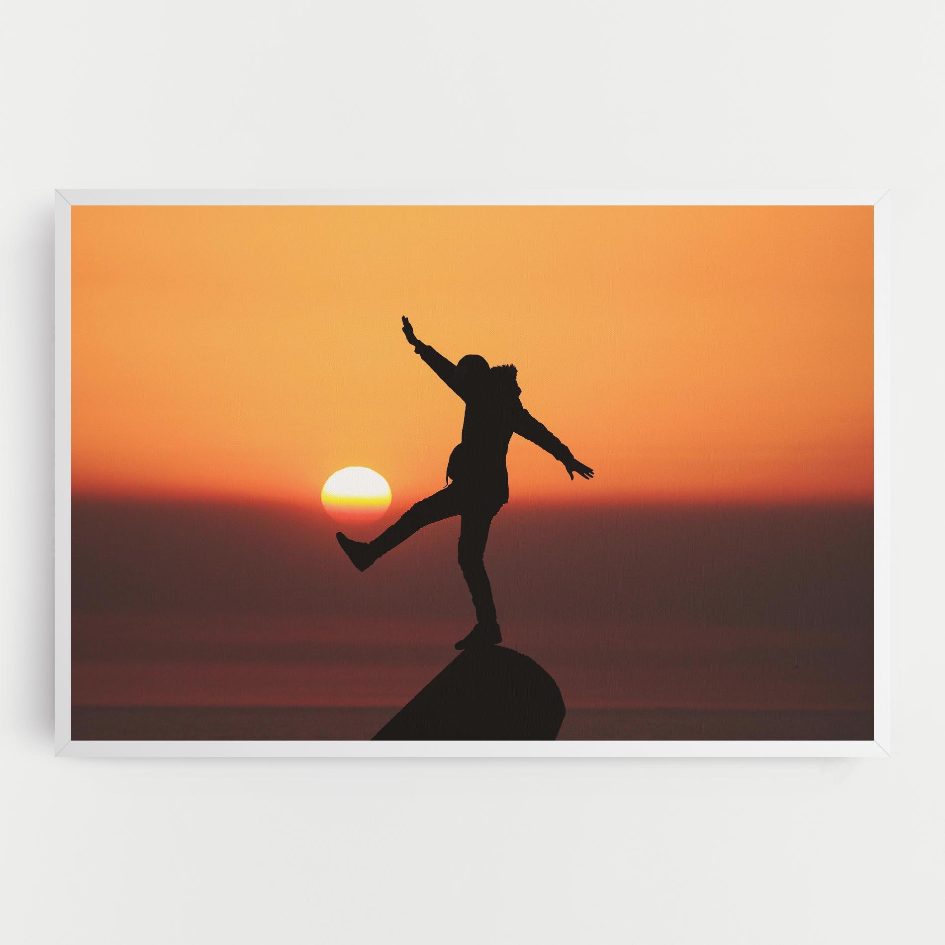 Leinwandbild Football With The Sun mockup 0