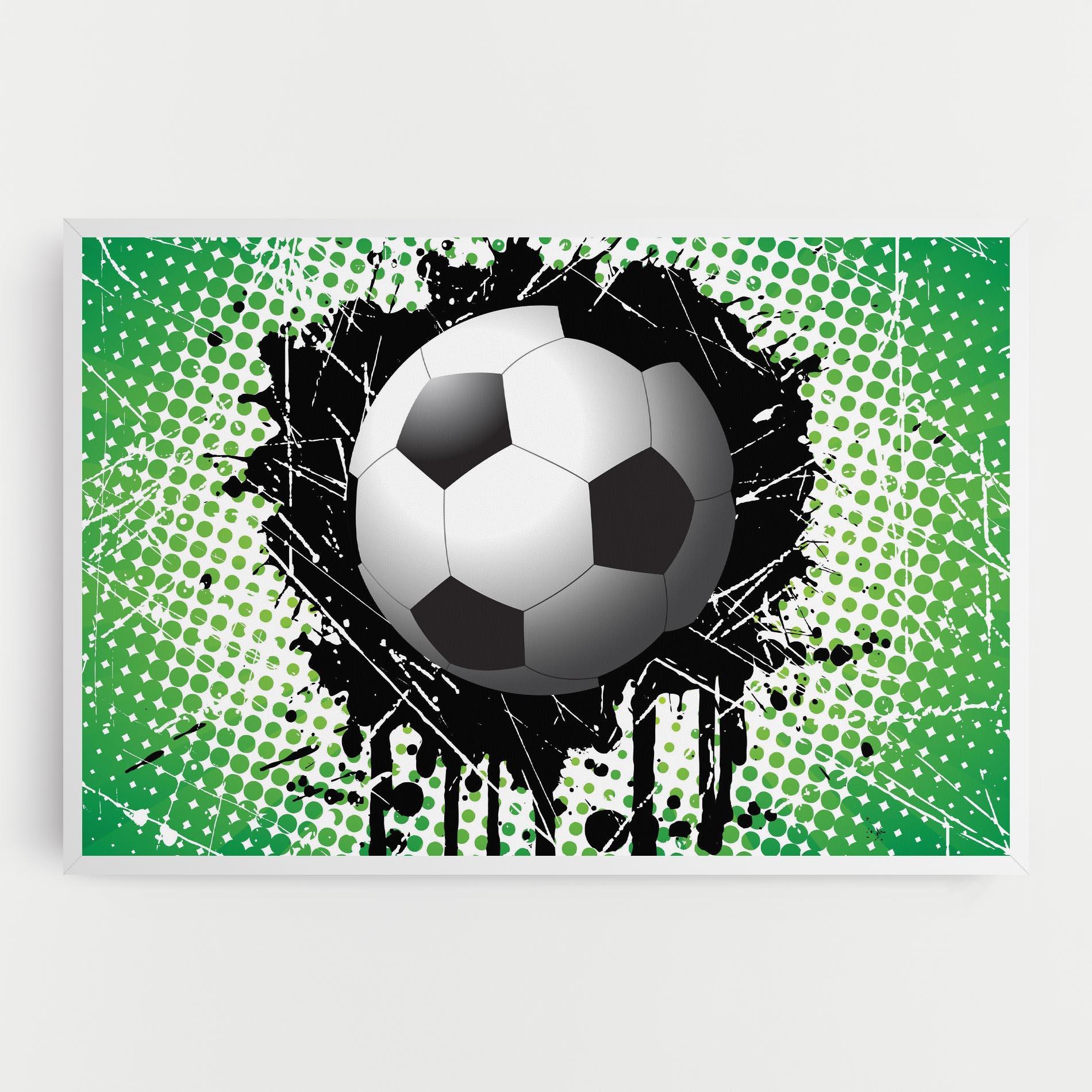 Leinwandbild Green Black Football mockup 0