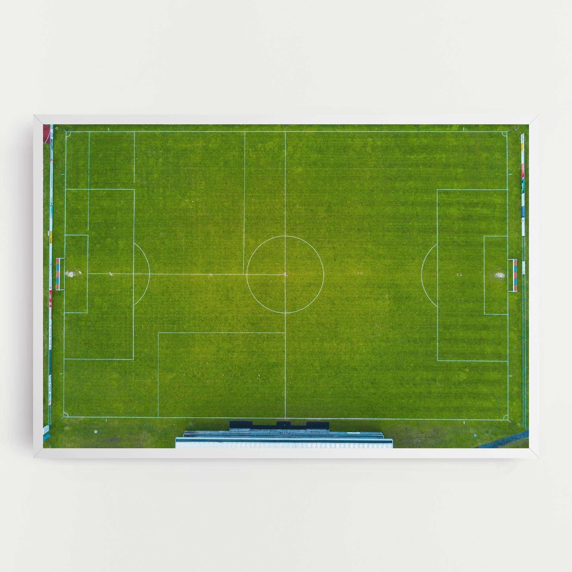 Leinwandbild Green Football Field mockup 0