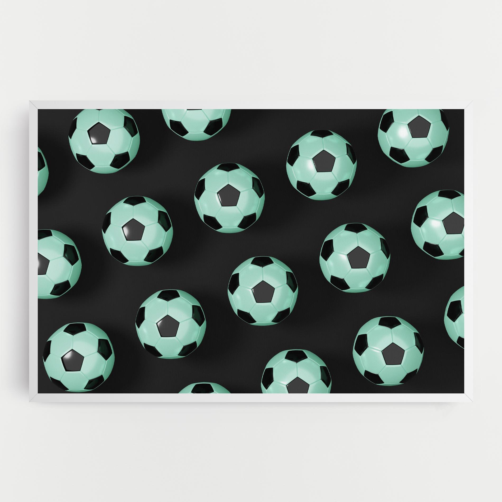 Leinwandbild Green Light Football mockup 0