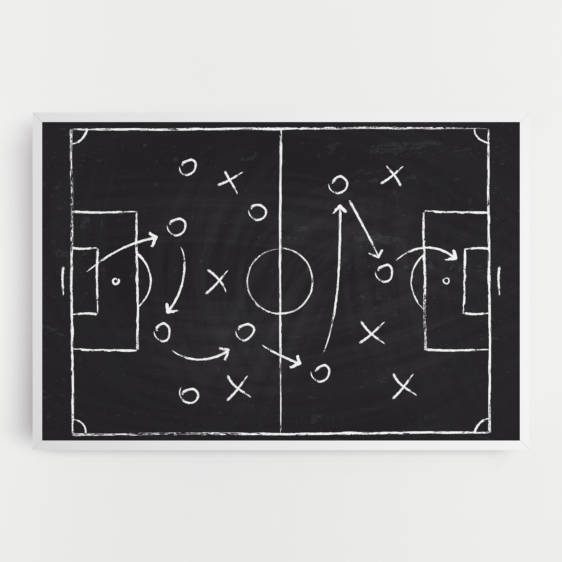 Leinwandbild Grey Board Football mockup 0