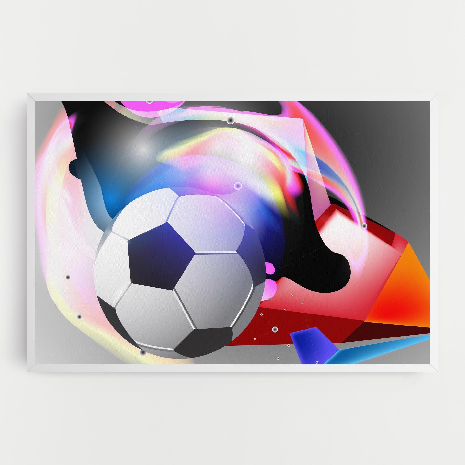 Leinwandbild Pink Blue Football Art mockup 0